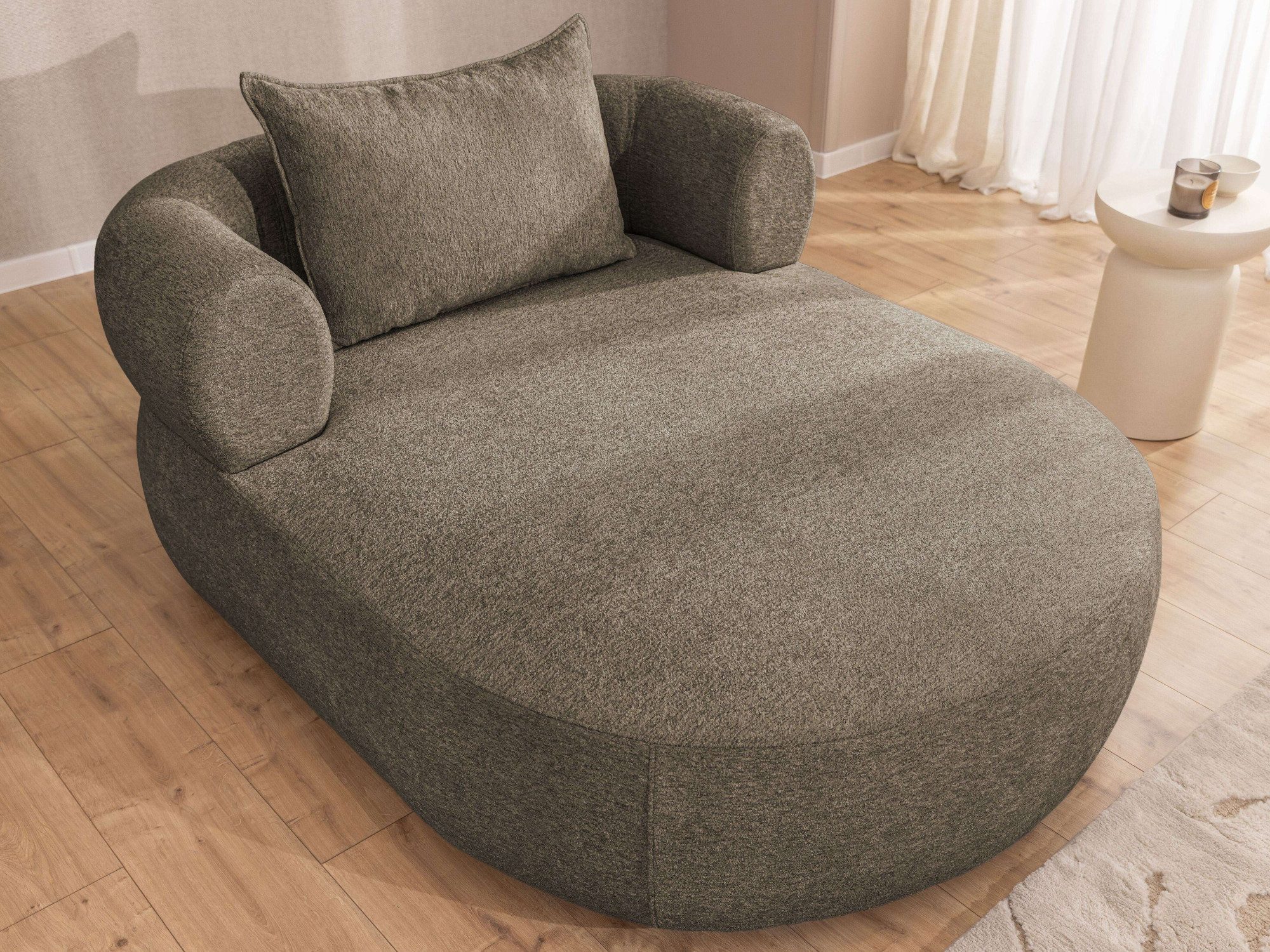 Home affaire XXL-Sessel LUSSAC Loveseat extra tief, große Sitzfläche, Maße B/T/H: 123/158/78cm, hoher Sitzkomfort und modernes Design, Sofa ohne Bettfunktion