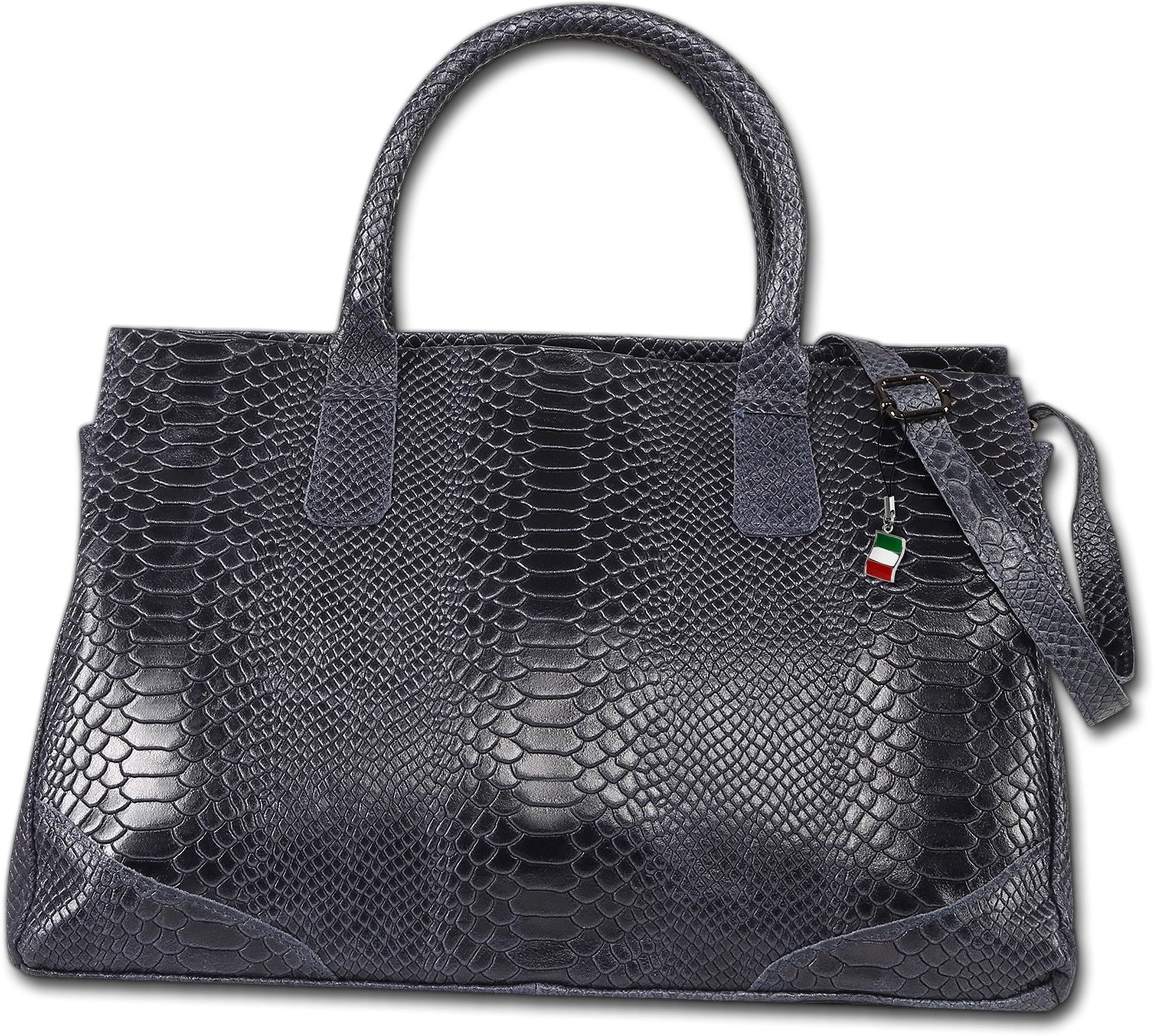 FLORENCE Henkeltasche Florence Damen Henkeltasche Echtleder (Henkeltasche, Henkeltasche), Damen Tasche Echtes Leder dunkelblau