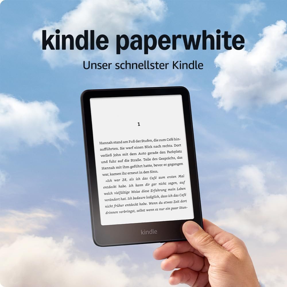 Kindle Paperwhite 16 GB (Neuste Generation) Schwarz 7-Zoll Display E-Book (7", 16 GB, Wochenlange Akkulaufzeit, Schnellster Kindle)