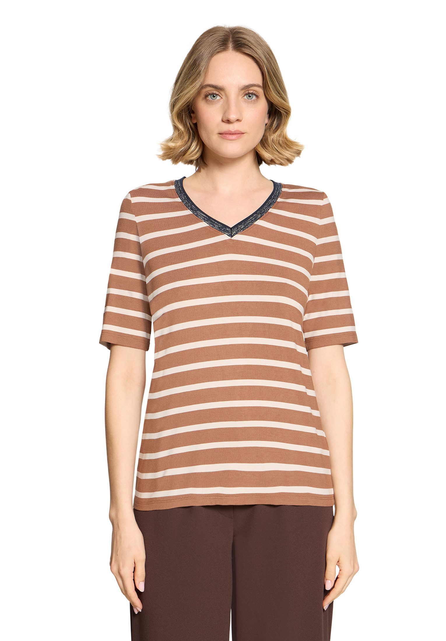 Betty Barclay Kurzarmshirt Damen mit V-Ausschnitt (1-tlg)