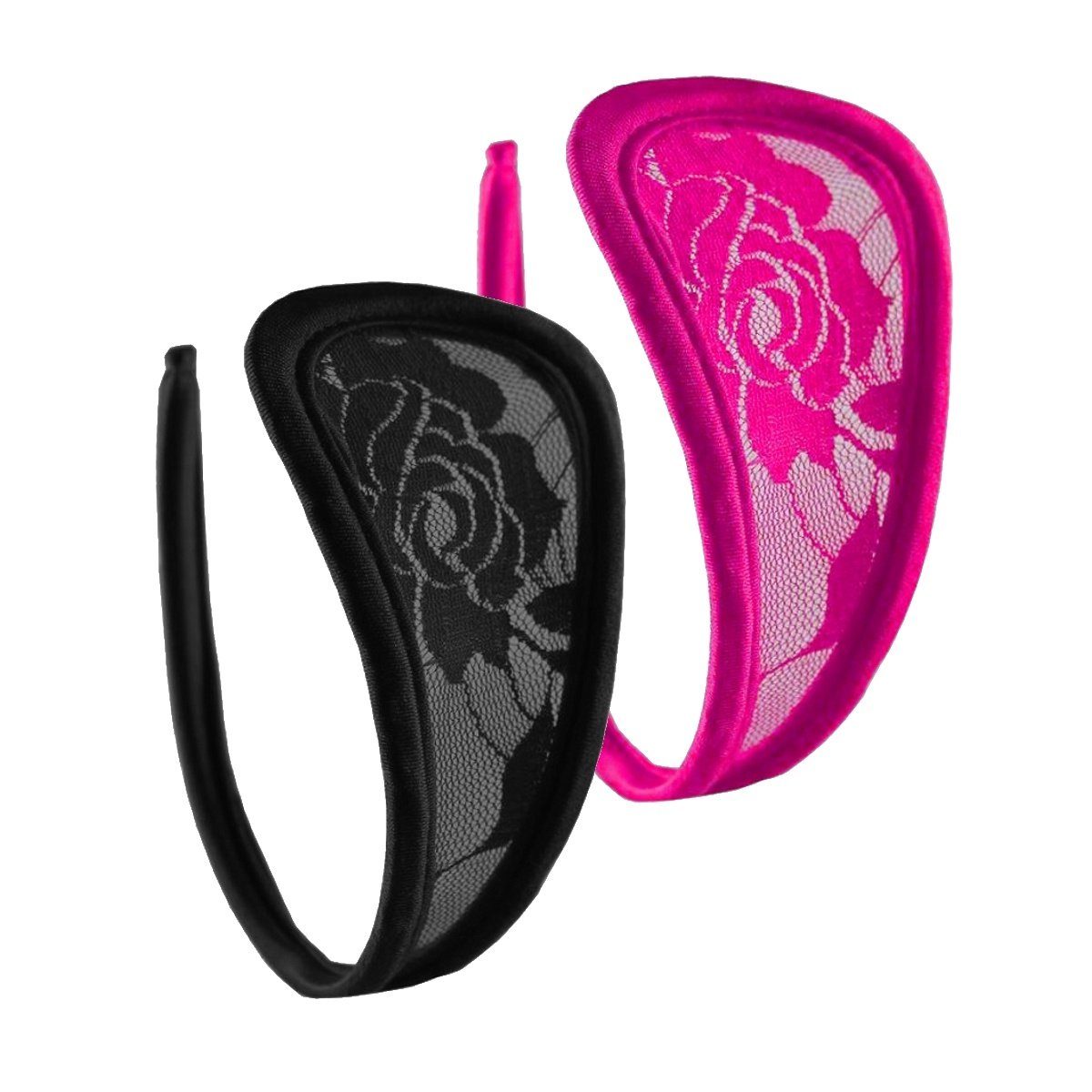 Lau-Fashion Stringtanga C-String Set Spitze Slip Damen Bikini Schwarz Unter günstig online kaufen