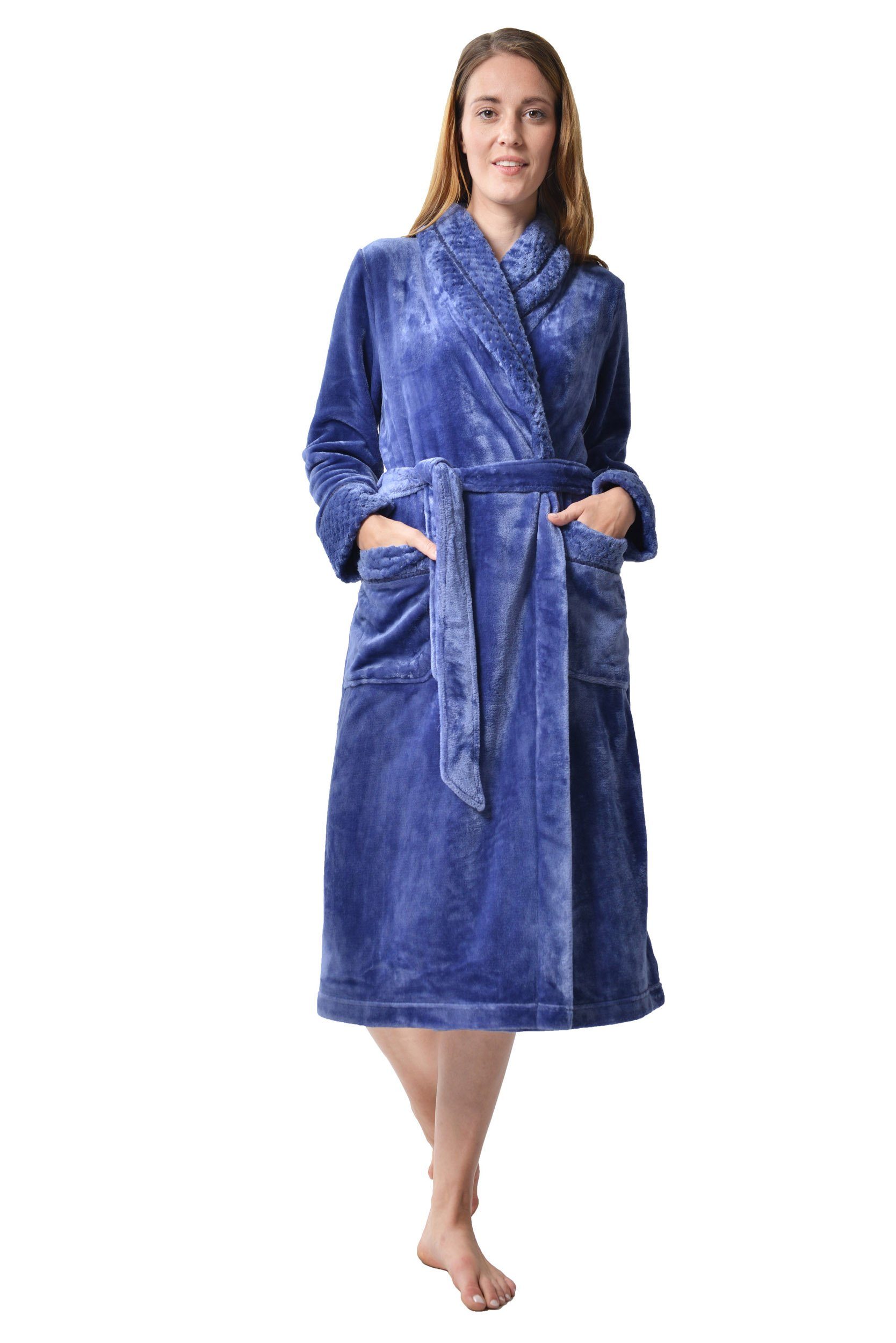 RAIKOU Bademantel Homewear / Morgenmantel /Saunamantel / Hausmantel für Dam günstig online kaufen