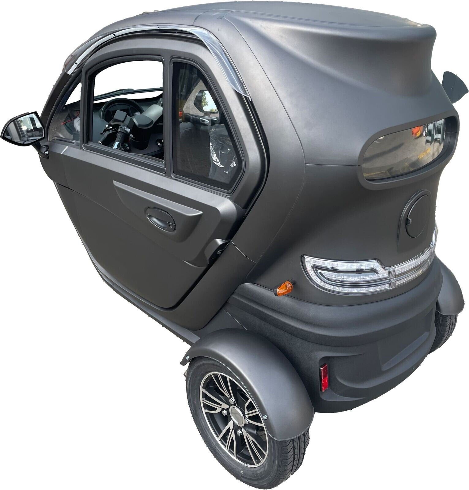 Teico Elektromobil 2-Sitz, 45,00 1500,00 3-Rad Kabinenroller W, Schwarz km/h Elektroscooter Seniorenmobil
