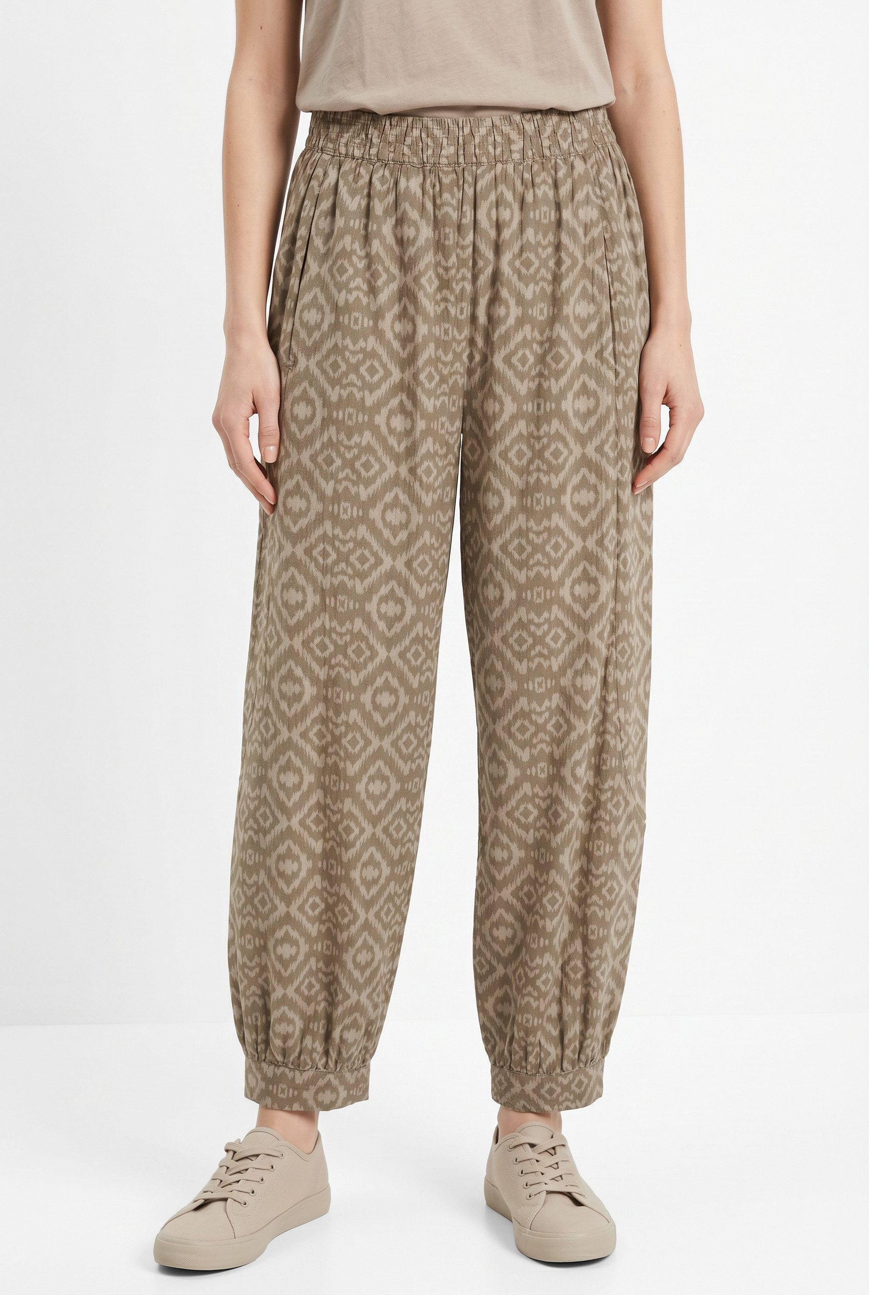 bonprix Pumphose Loose Fit, weites Bein, aus reiner Baumwolle