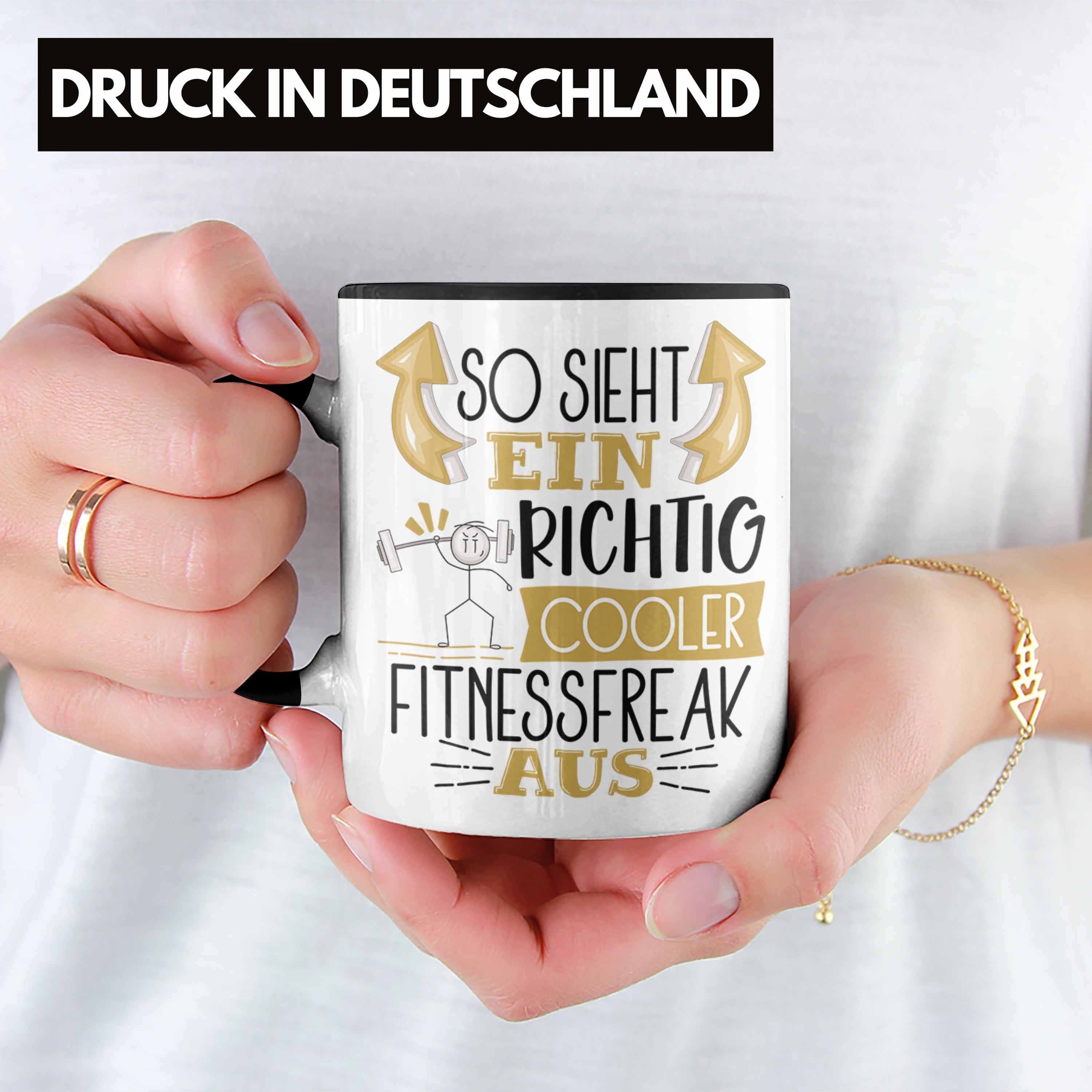 Tasse Lustiger Ein Tasse Cooler Aus Trendation Fitnessfreak Geschenk So Schwarz Richtig Sieht