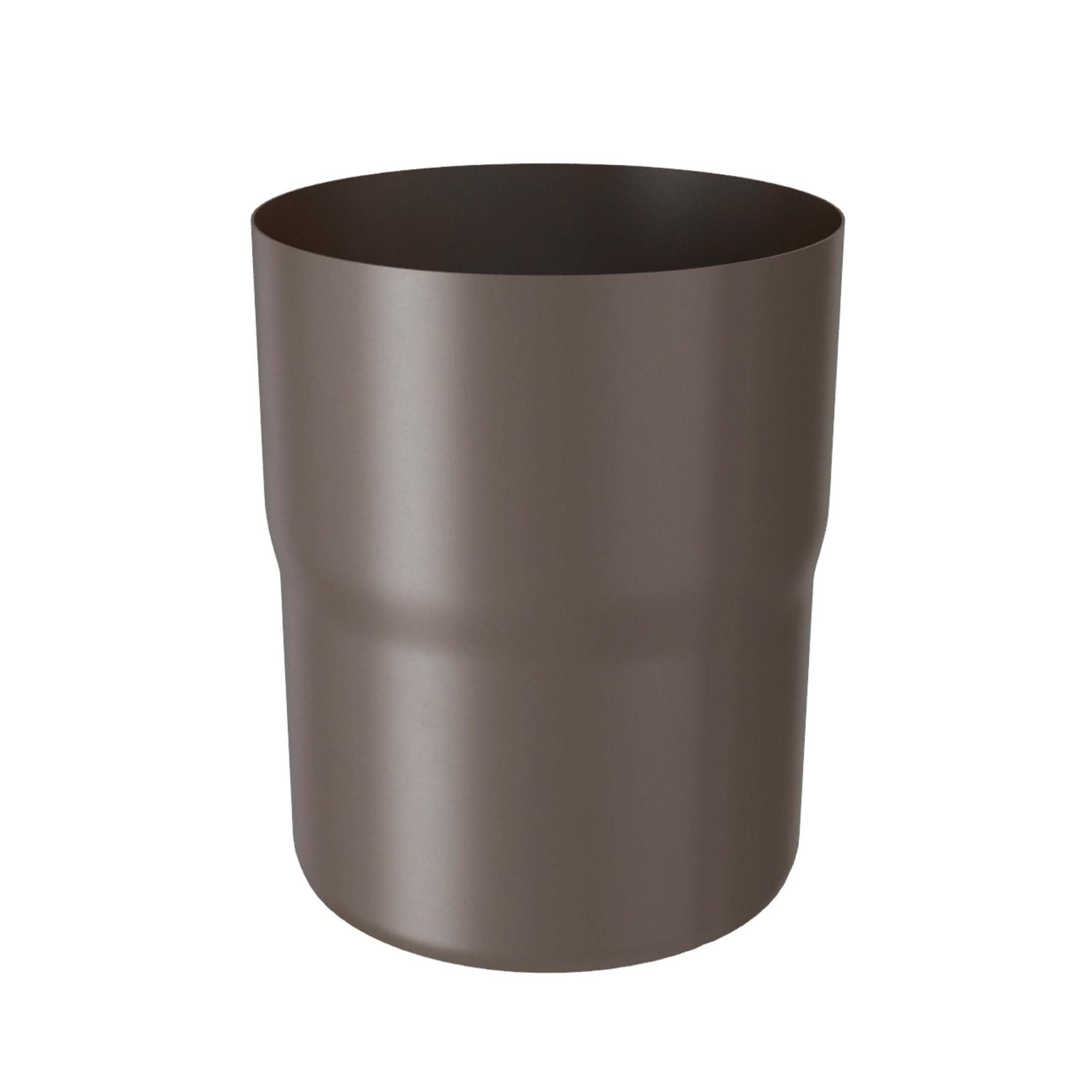 Zambelli Regenfallrohr, (Fallrohr Verbinder verzinkt DN 80 Kupferbraun Korrosionsschutz), Ablaufrohrverbinder verzinkt, einfache Montage, ohne ausweiten