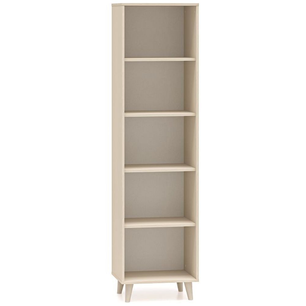 Lomadox Bücherregal MODICA-131, sandbeige mit fühlbarer Struktur, 8 offene Fächer, 50cm Breit