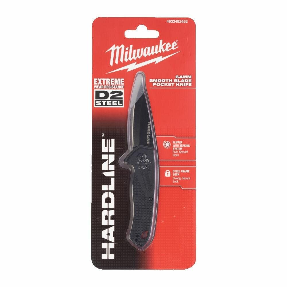 Milwaukee Elektriker-Klappmesser MILWAUKEE NZ, ZUSAMMENKLAPPBAR, GLATT, HARDLINE, 64 mm