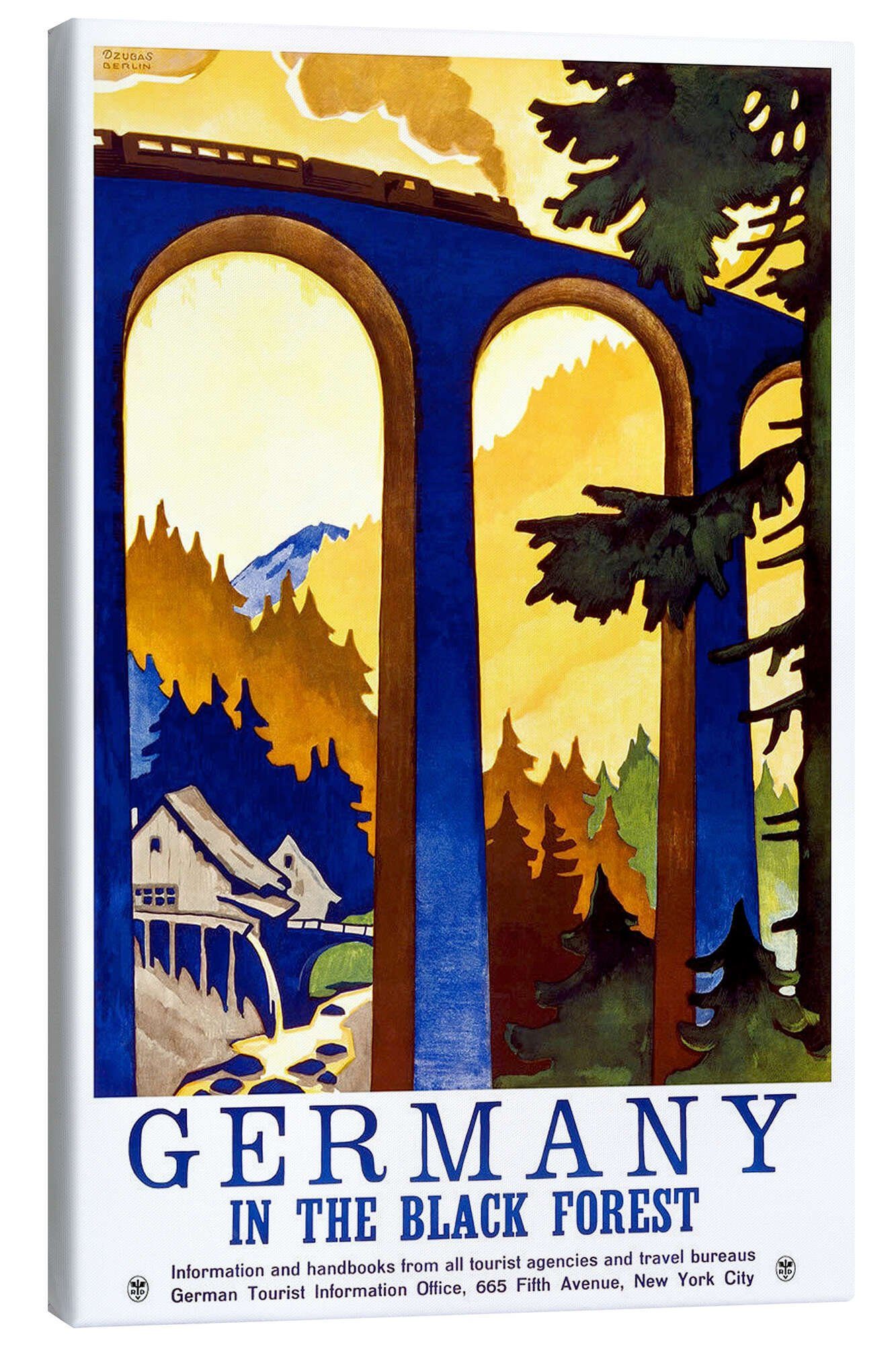 Posterlounge Leinwandbild Vintage Travel Collection, Deutschland günstig online kaufen
