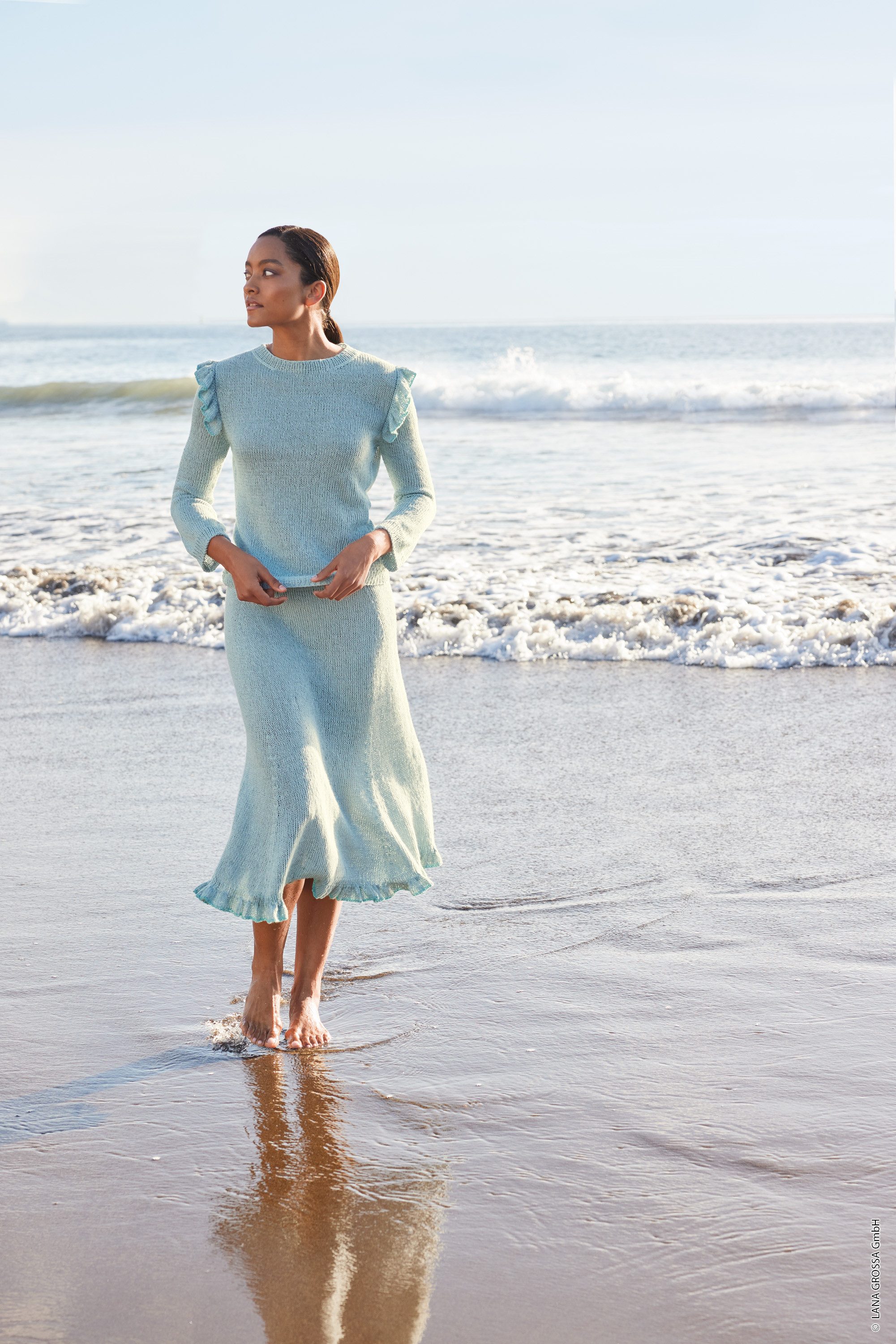 LANA GROSSA TENCELLINO Sommergarn aus Leinen und Tencel mit edlem Glanz Häkelwolle, 125 m (Klassisch verzirntes Garn, mattes Leinen & seidigem Tencel), 50 g