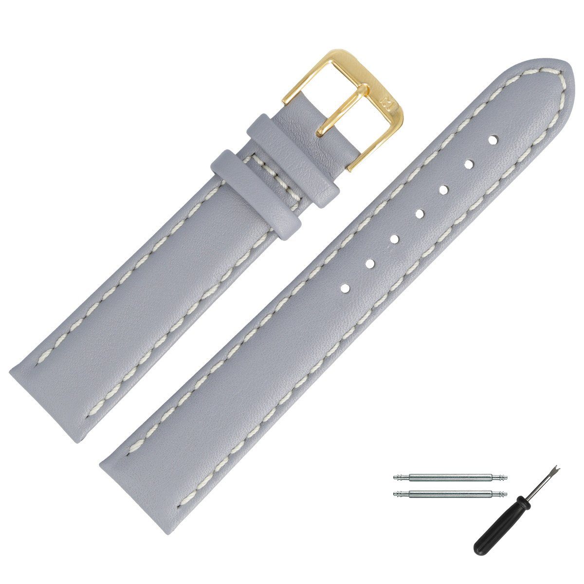 MARBURGER Uhrenarmband 22mm Leder