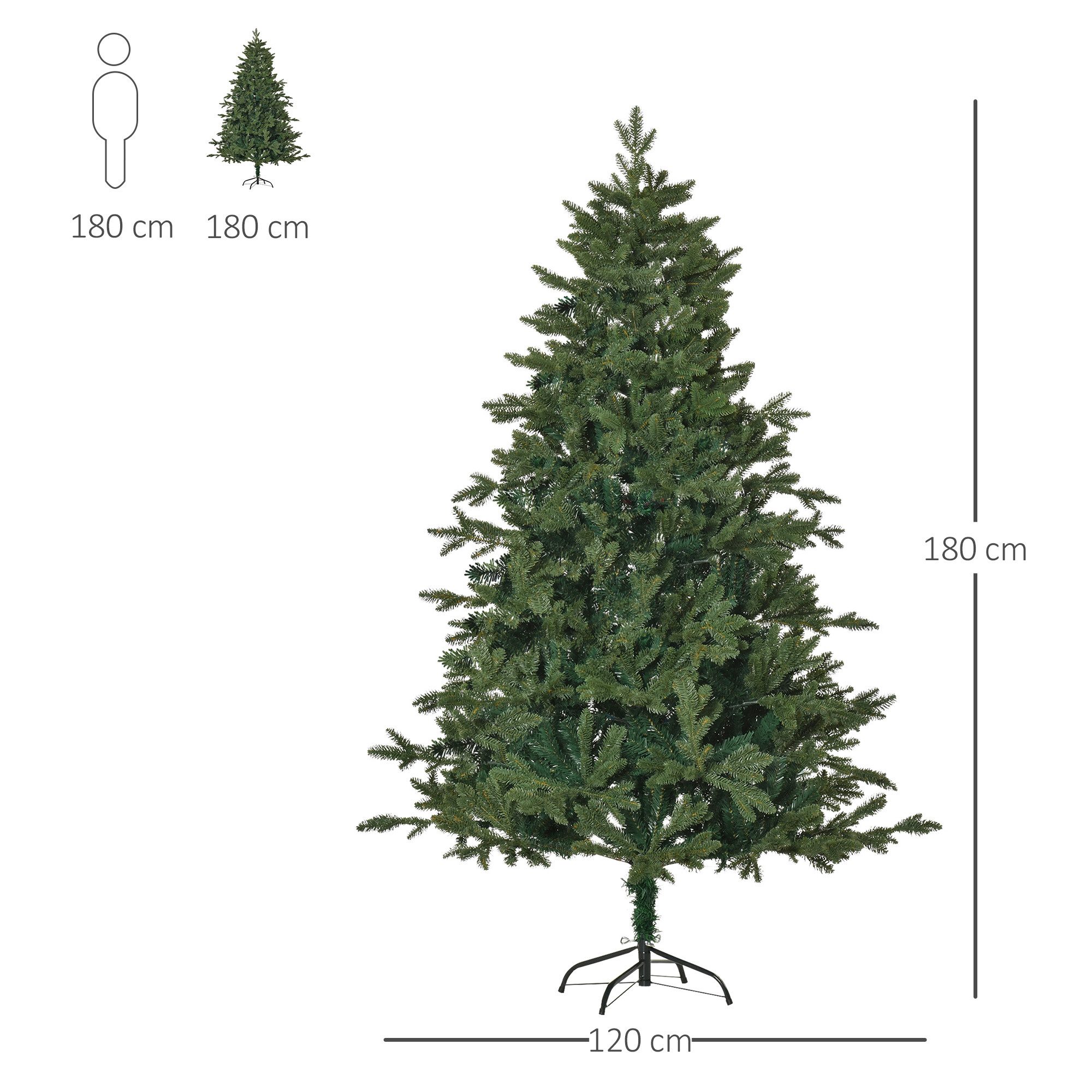 HOMCOM Künstlicher Weihnachtsbaum Christbaum