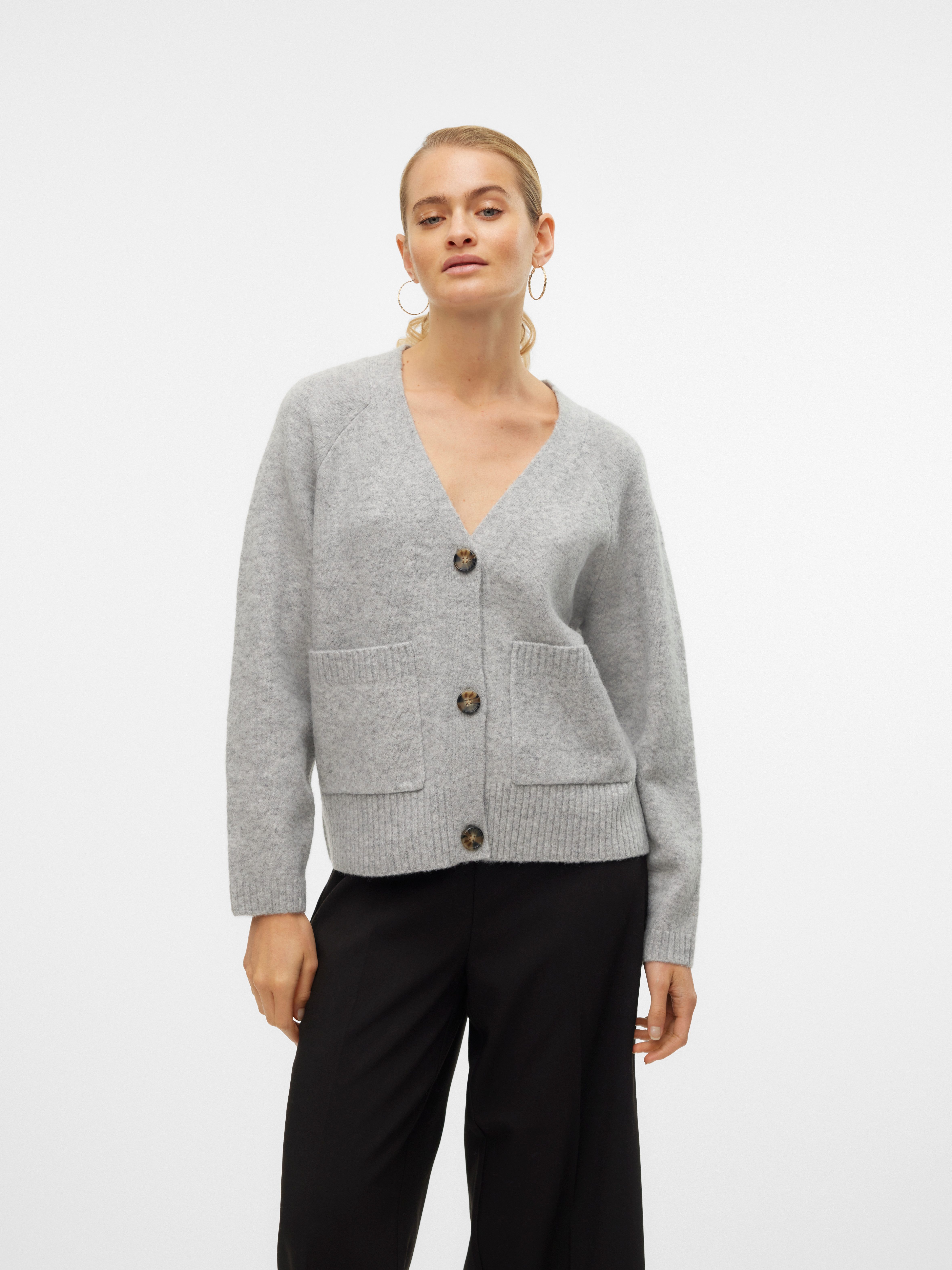 Vero Moda Strickjacke VMBOOM LS V-NECK BUTTON CARDIGAN GA NOOS günstig online kaufen