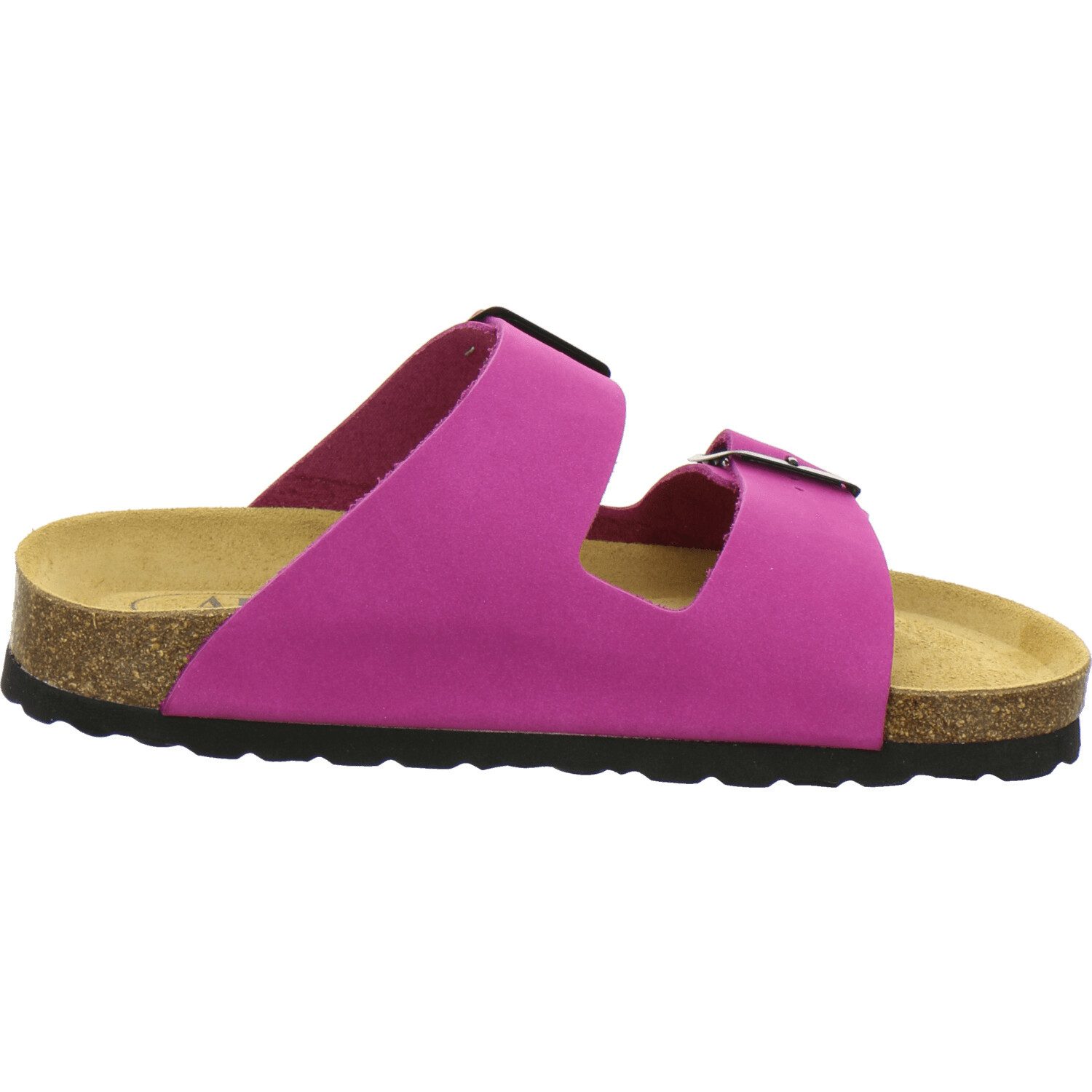 AFS-Schuhe 210008 Zweischnaller Pantolette für Damen mit Fußbett, bequeme Sandalen aus Leder
