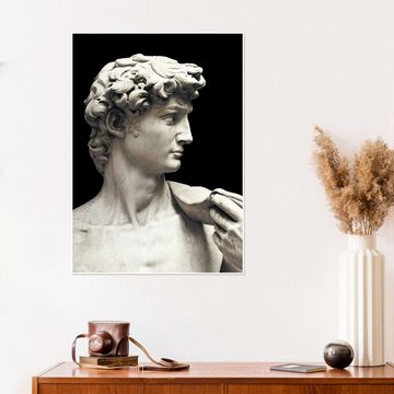 Posterlounge Poster Michelangelo, Marmorstatue des David (Detail), Fotografie