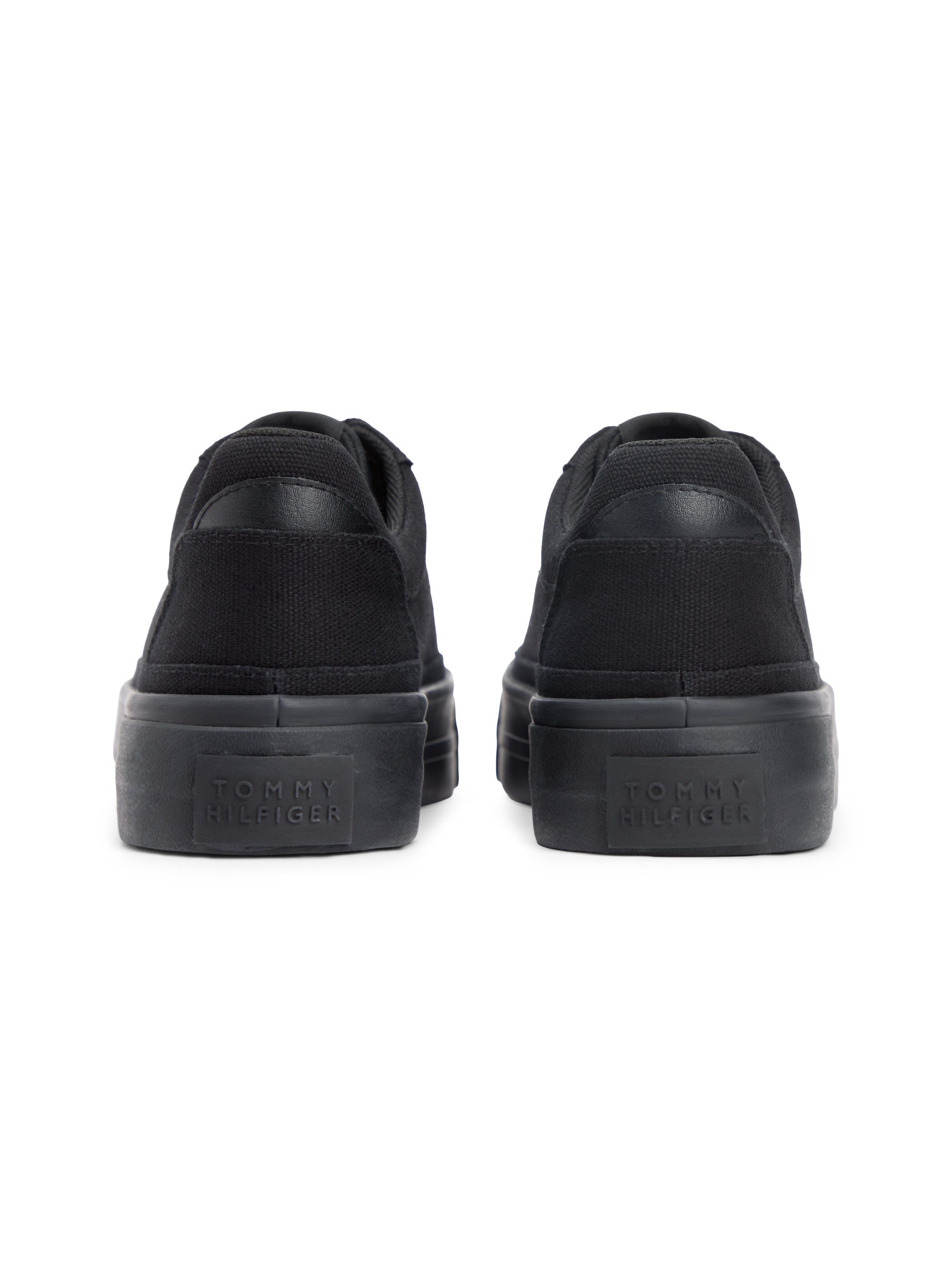 Tommy Hilfiger TH FOXING PLATFORM CANVAS Plateausneaker Freizeitschuh, Schnürschuh, Halbschuh mit Schaftrand-Polsterung