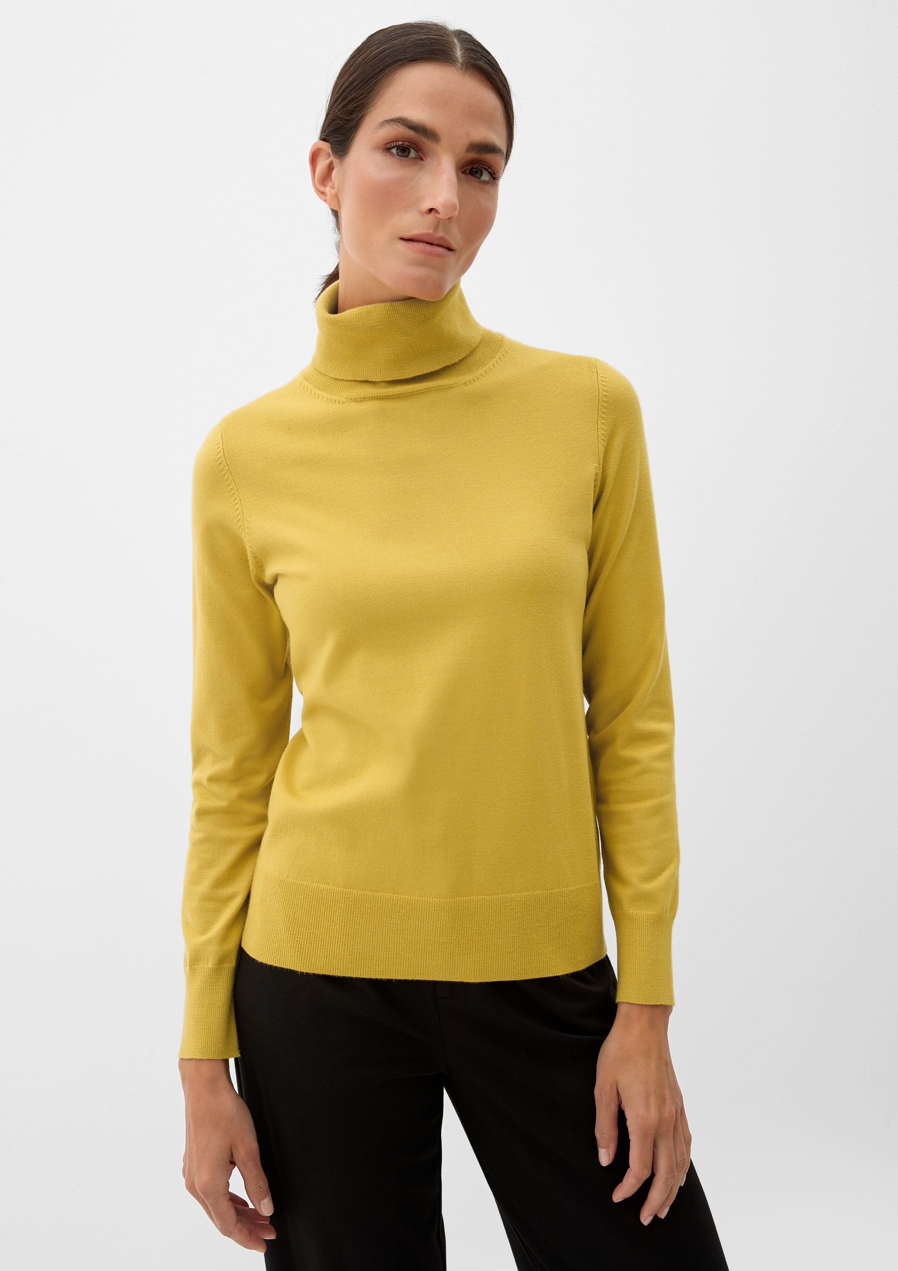 s.Oliver Strickpullover Rollkragenpullover aus Viskosemix