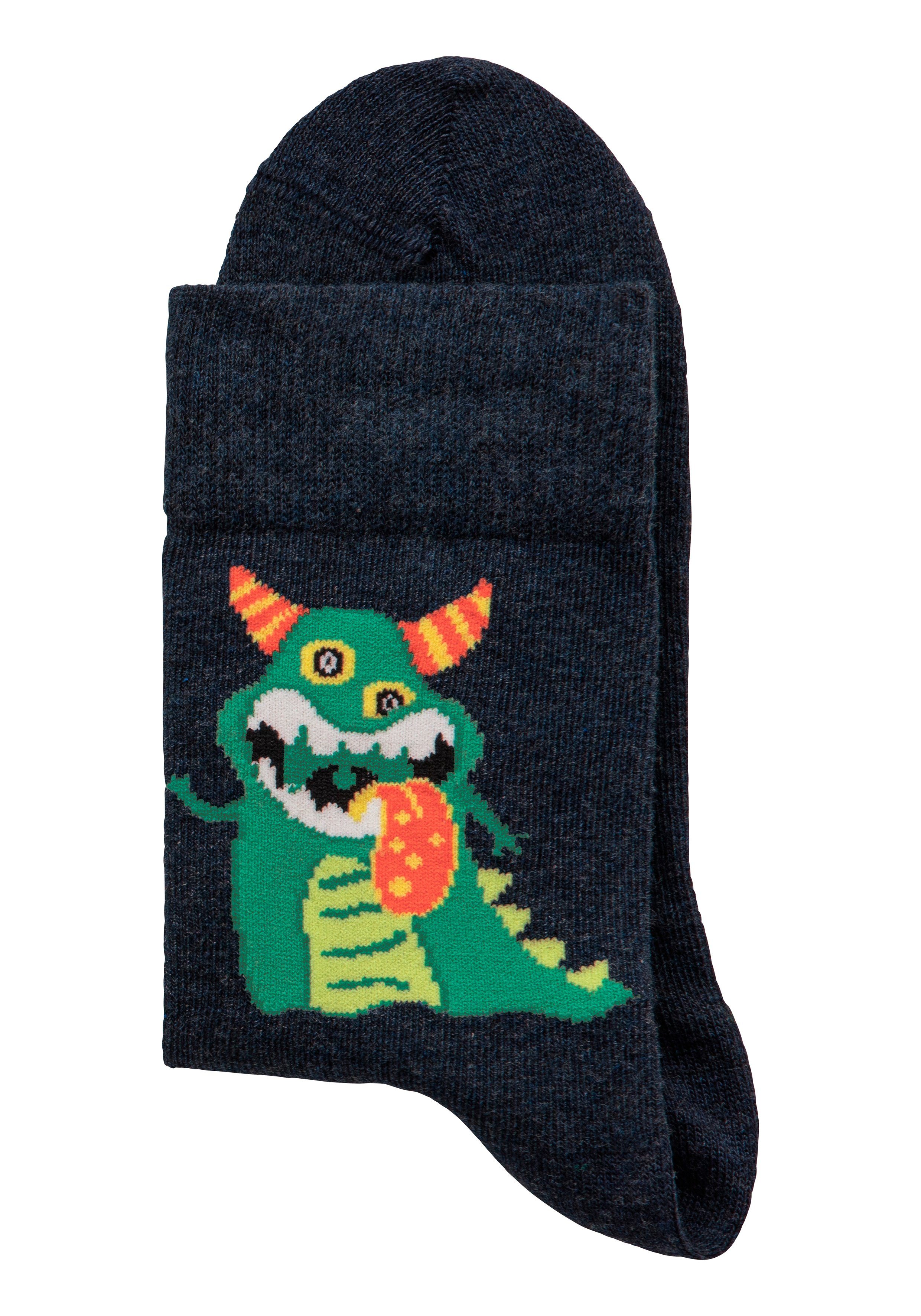 H.I.S Freizeitsocken (5-Paar) mit lustigen Monstermotiven