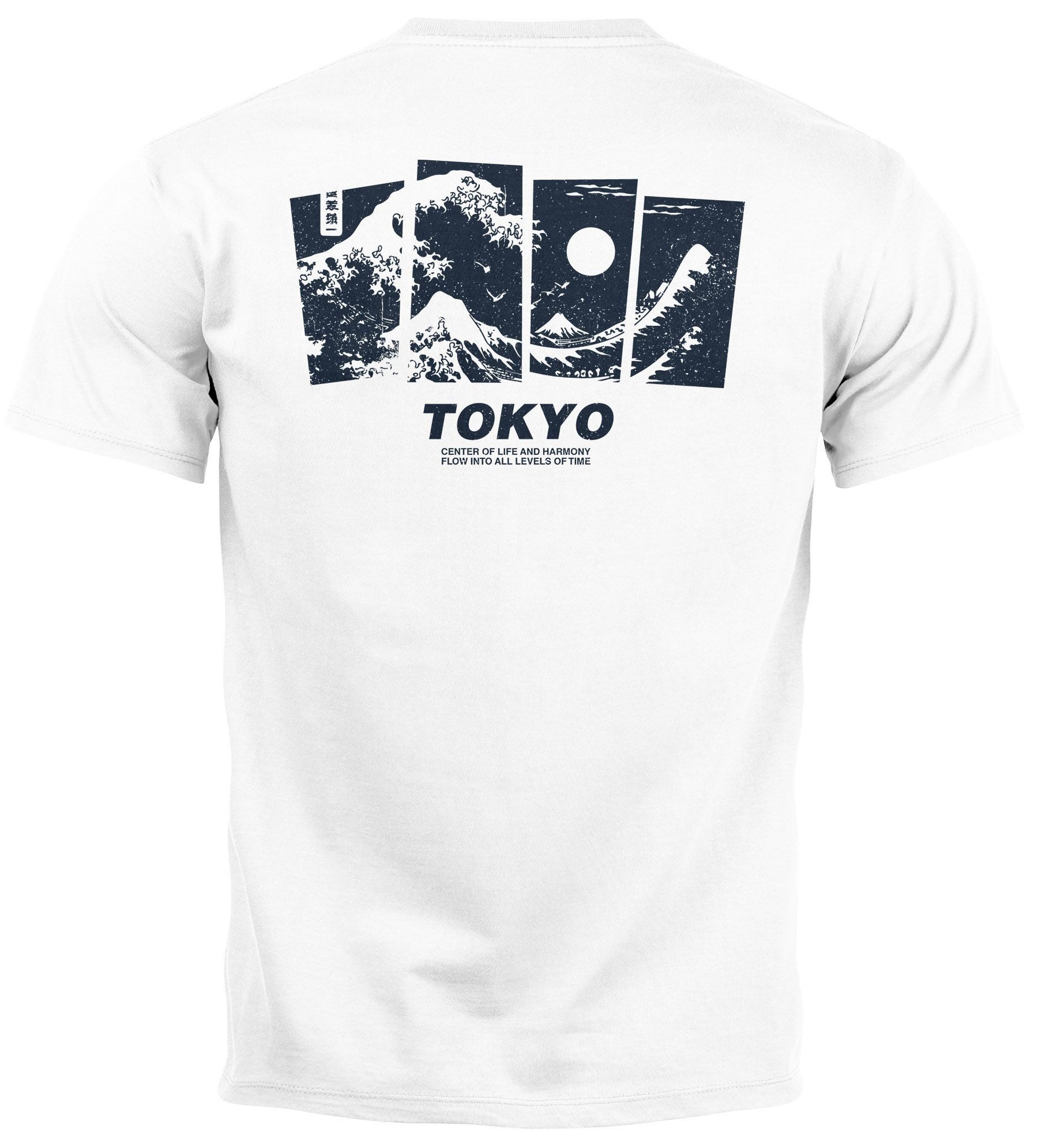 Neverless Print-Shirt Herren T-Shirt Backprint Japan günstig online kaufen