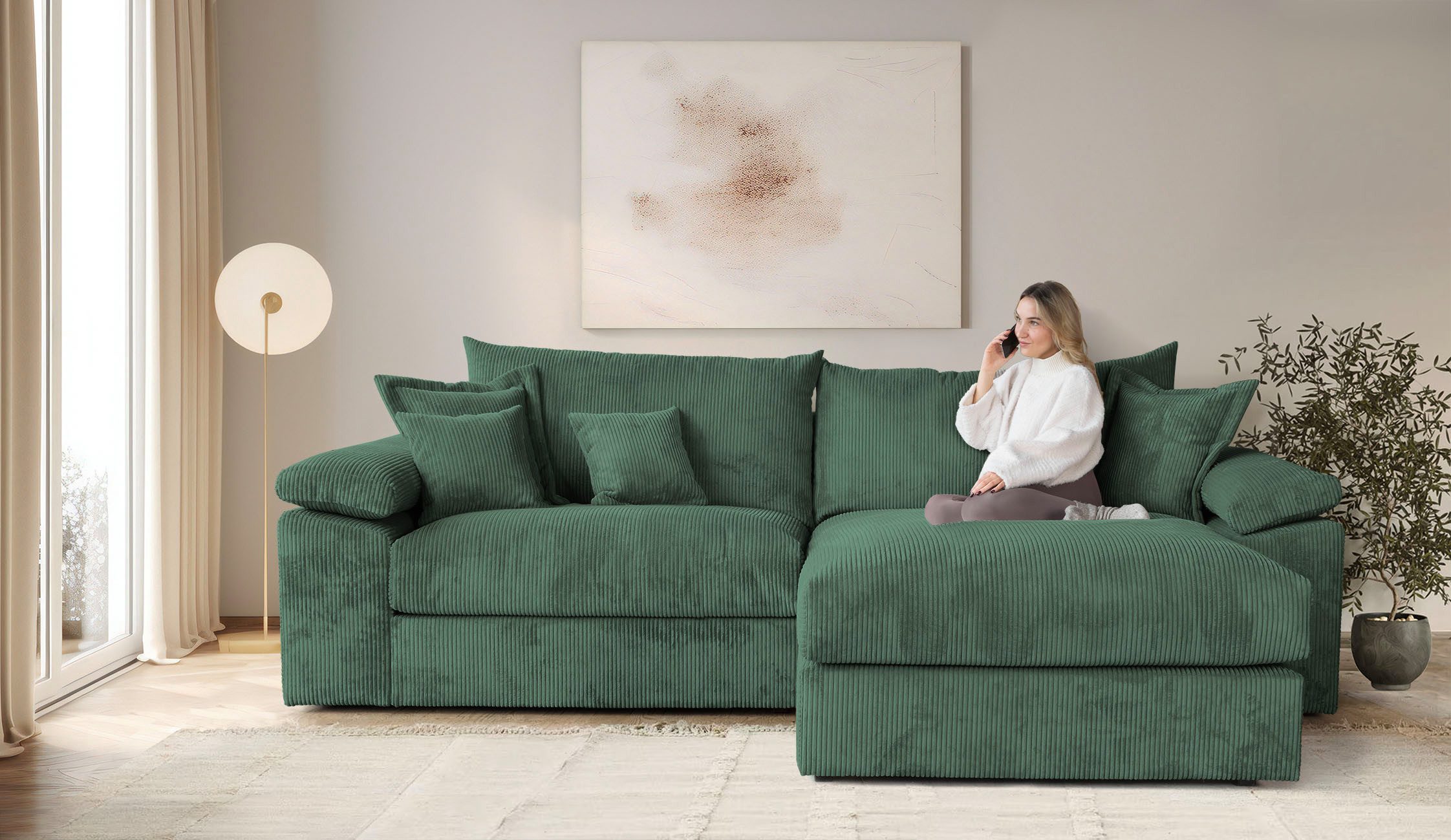 Ecksofa Soft&Cosy XXL L-Form - Breite 303 cm