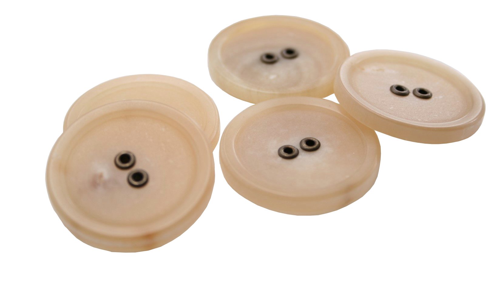 Hartmann-Knöpfe Knopf 5 Stück beige Echt Horn Кнопки 2Loch helle Hornknöpfe