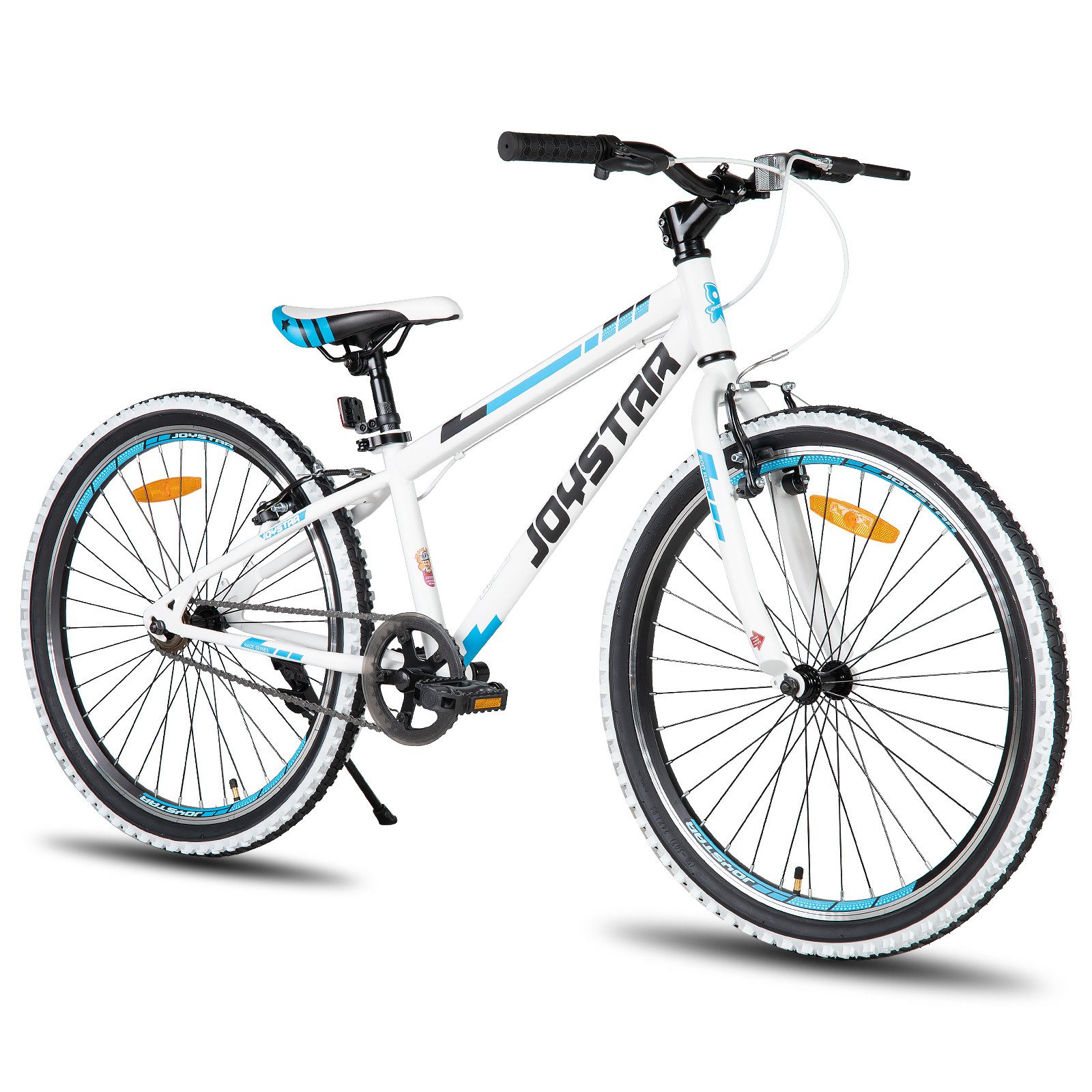 JOYSTAR Kinderfahrrad 20/24 Zoll Kinder‑Mountainbike 5‑16J, Hardtail Geländefahrrad, Hardtail Mountainbike für Kinder mit 1-Gang, Doppel-V-Bremse