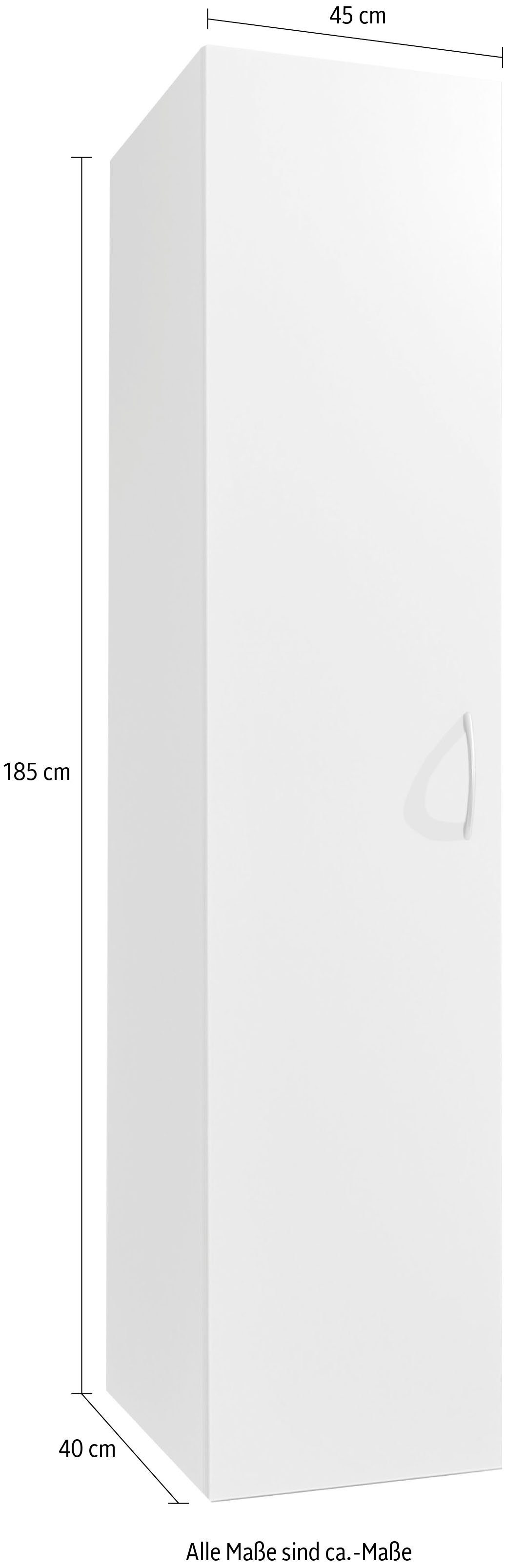 Breite 45 Weiß Multiraumkonzept cm Weiß | Wimex Schranksystem