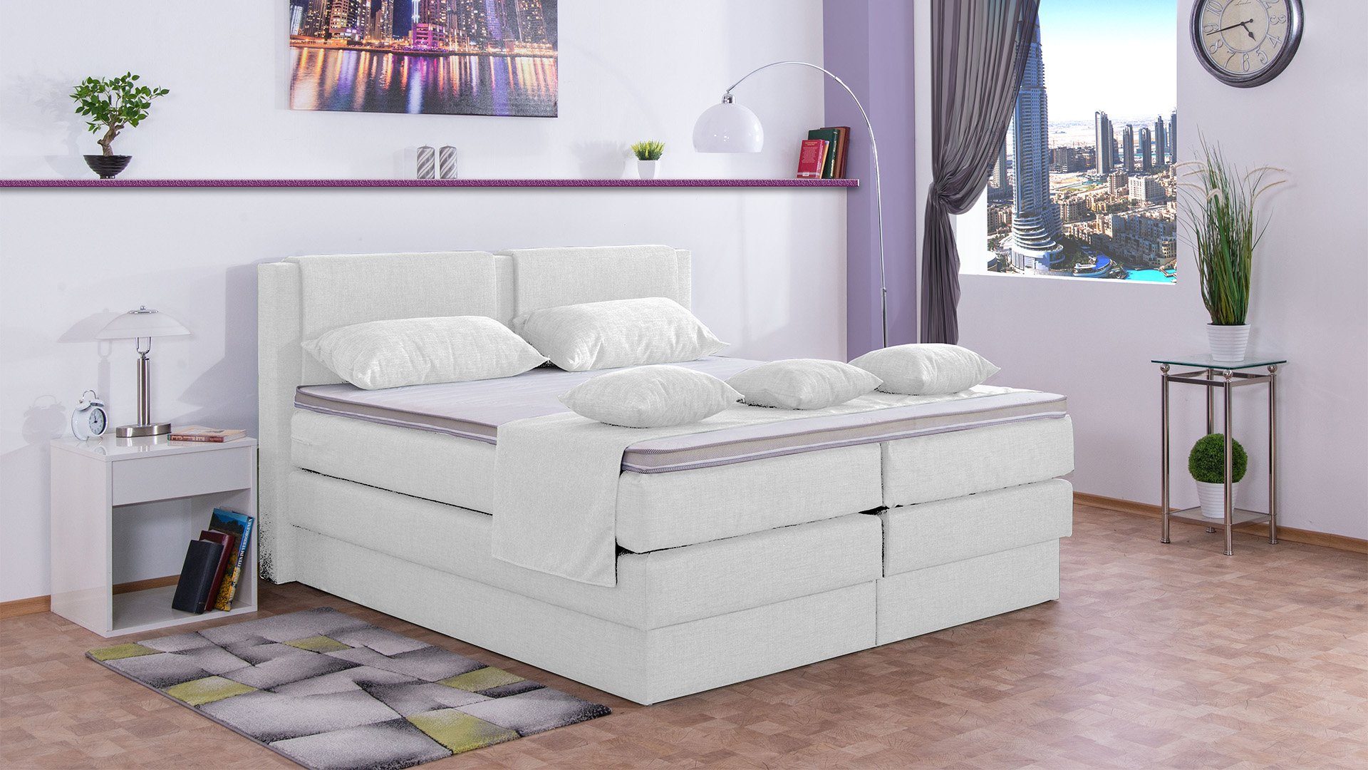 Meisterbetten Boxspringbett Amos (mit Motor, Fußteil, günstig online kaufen