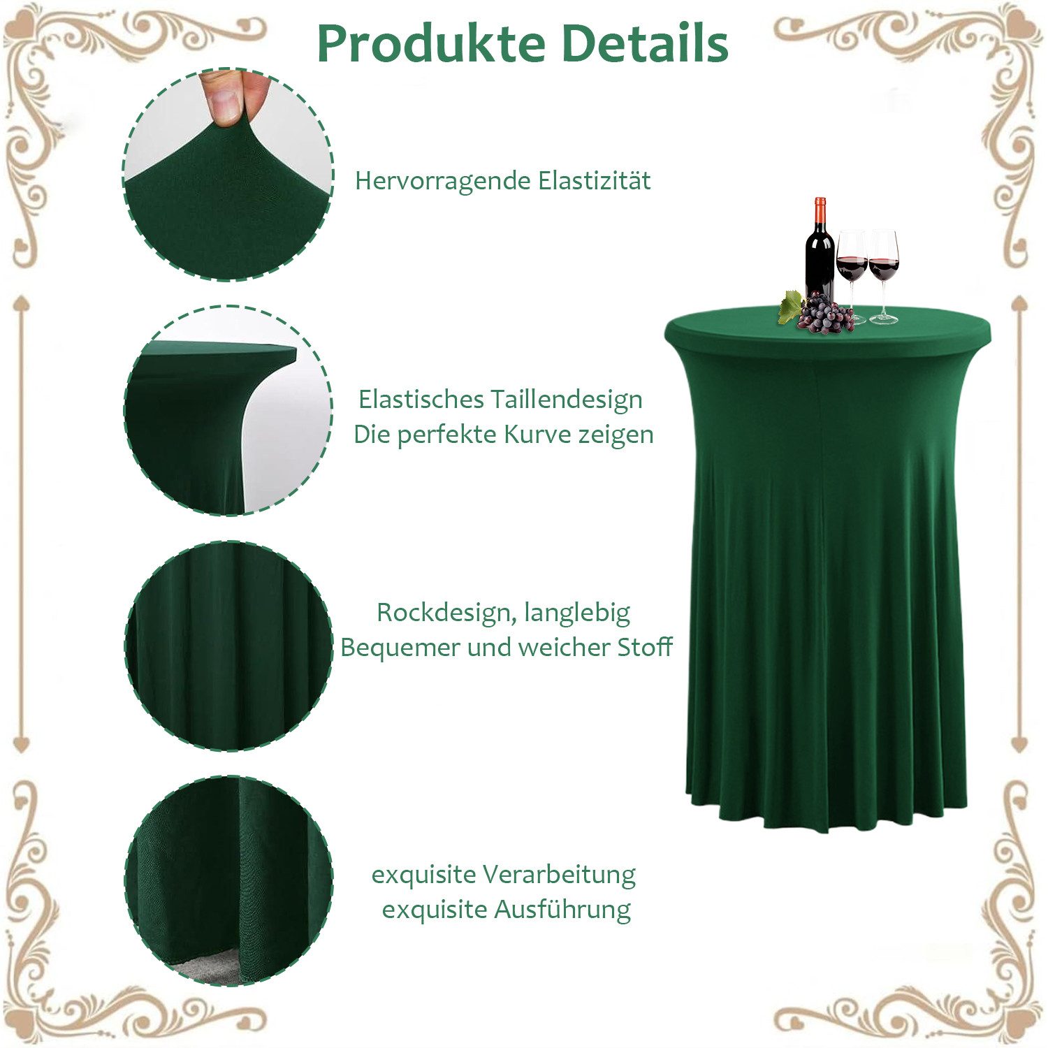 RWEUOQ Tischschonbezug Tischschonbezug 2er Set Stretch günstig online kaufen
