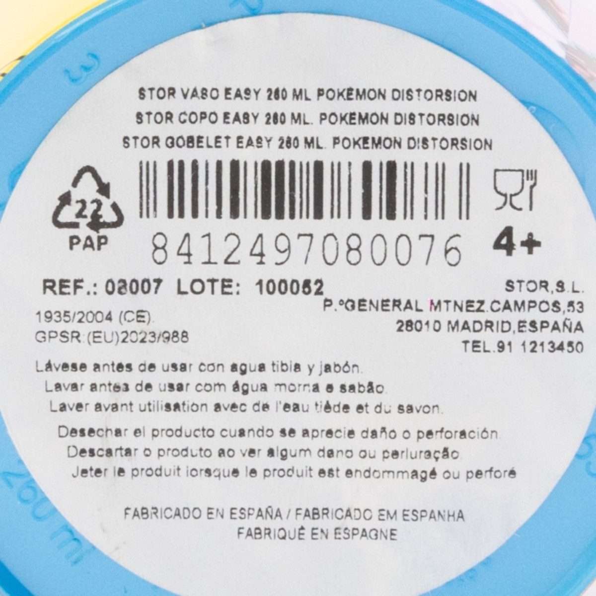 Storline Kinderbecher Pokemon 260 ml Trinkbecher für Kita & Frühstück, Plastik