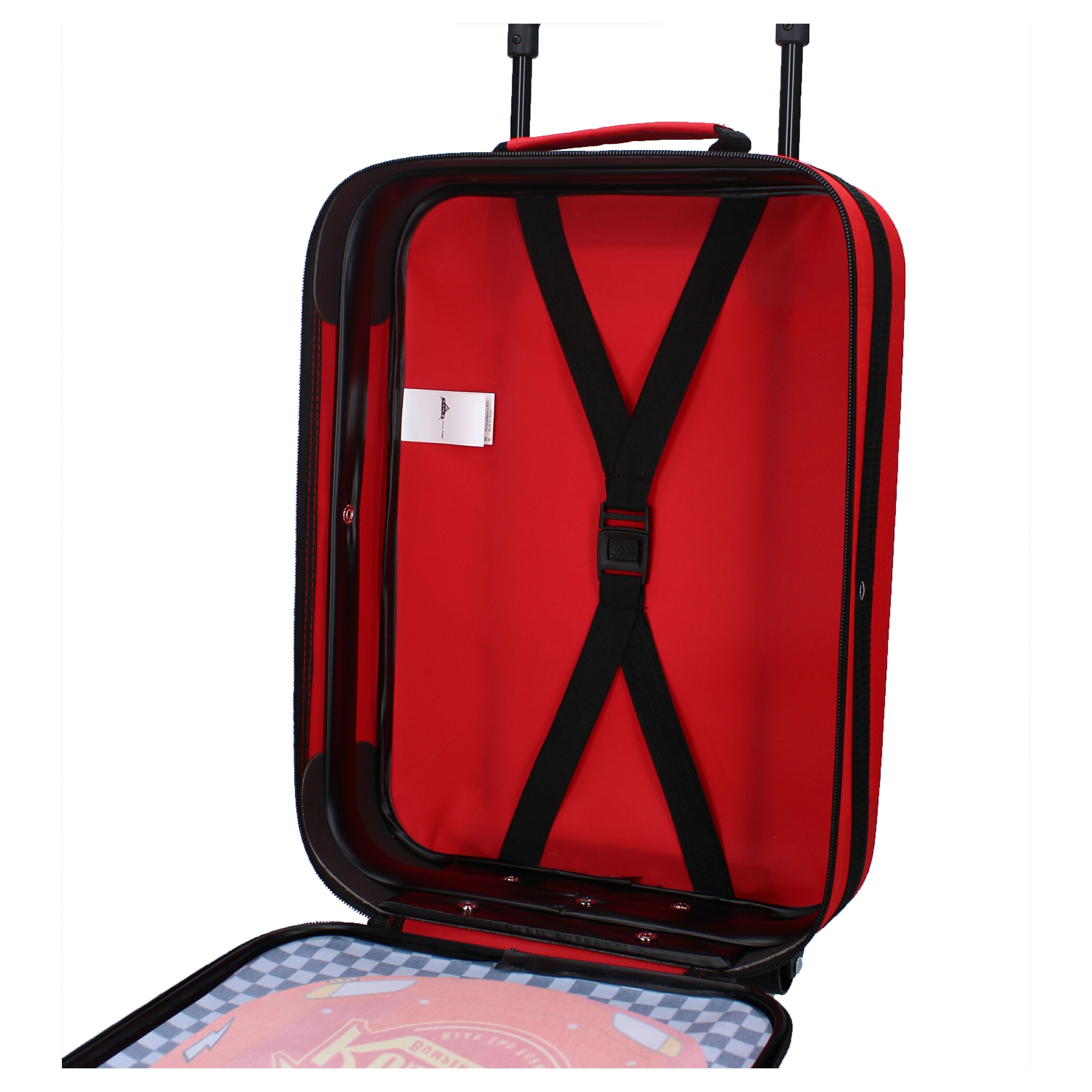 Disney Cars Kinderkoffer Trolley Koffer 12L Kindertrolley Trolly Kinder Jungen McQueen Auto, Leicht, Robust, Hochwertig, Innenmaße: 40x30x10cm