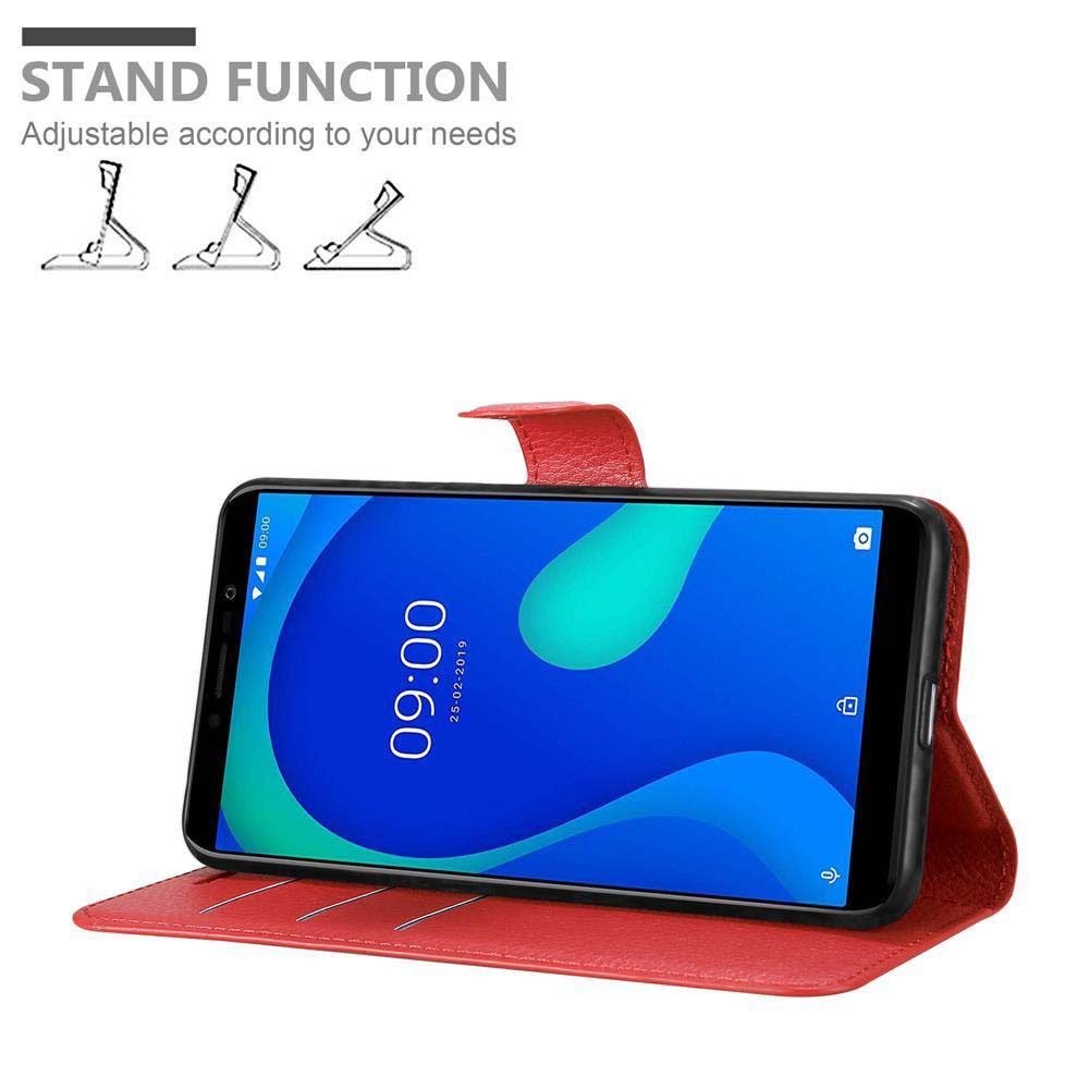 Cadorabo Handyhülle für WIKO Y80 Hülle WIKO Y80, Hülle Schutzhülle mit Standfunktion, Kartenfach und Magnetverschluss