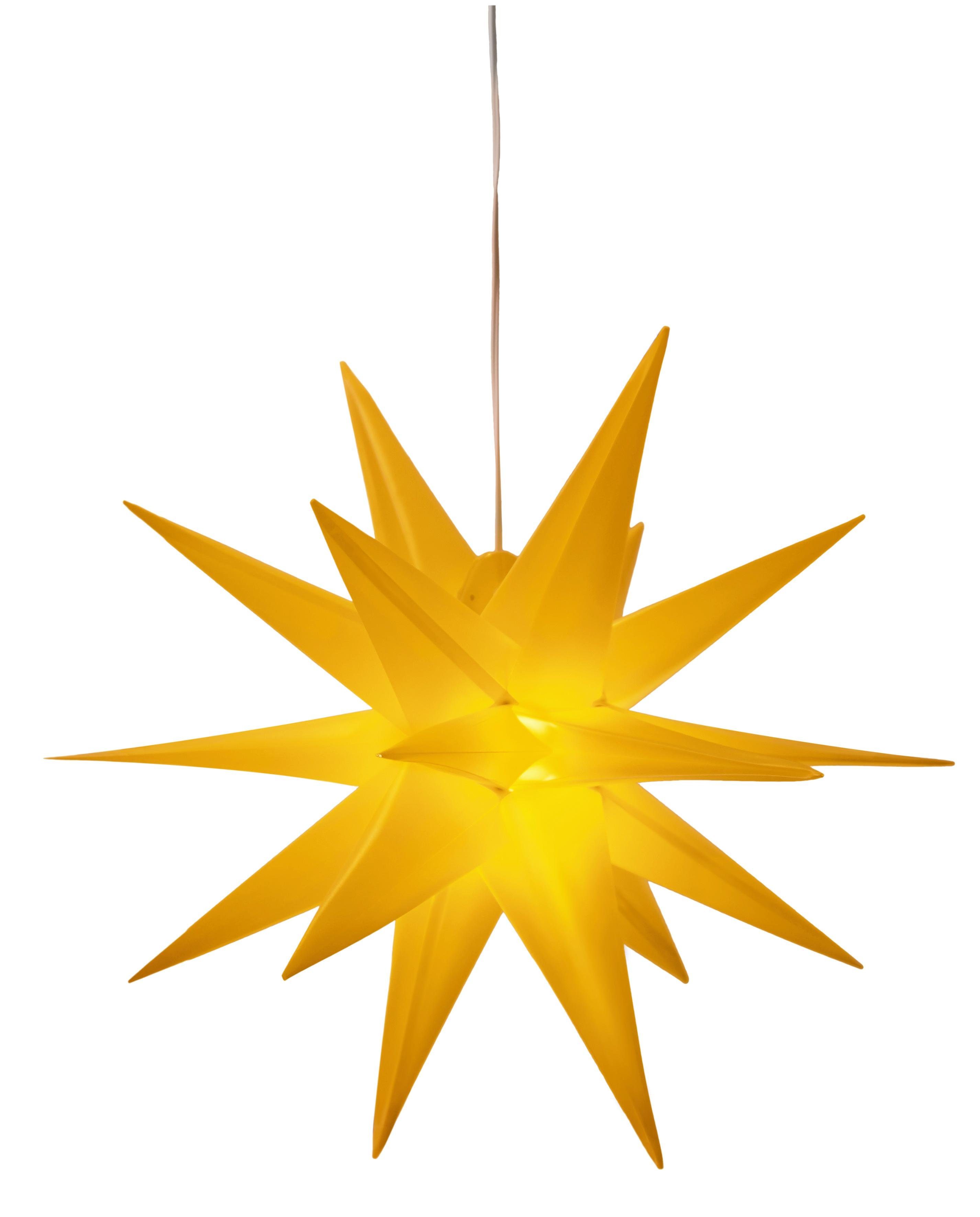 BONETTI LED Stern Weihnachtsstern, 3D-Optik, LED fest integriert, Warmweiß, Ø  57 cm, mit 6-Stunden-Timer, Weihnachtsdeko aussen | Beleuchtete Weihnachtssterne