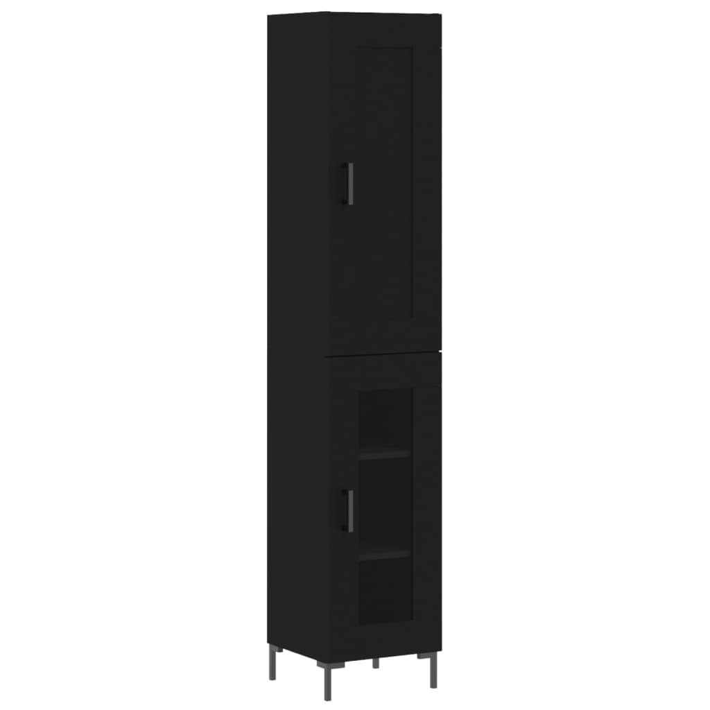 Kleiderschrank Highboard cm Holzwerksto Schwarz Hochschrank vidaXL 34,5x34x180 Regal Schrank