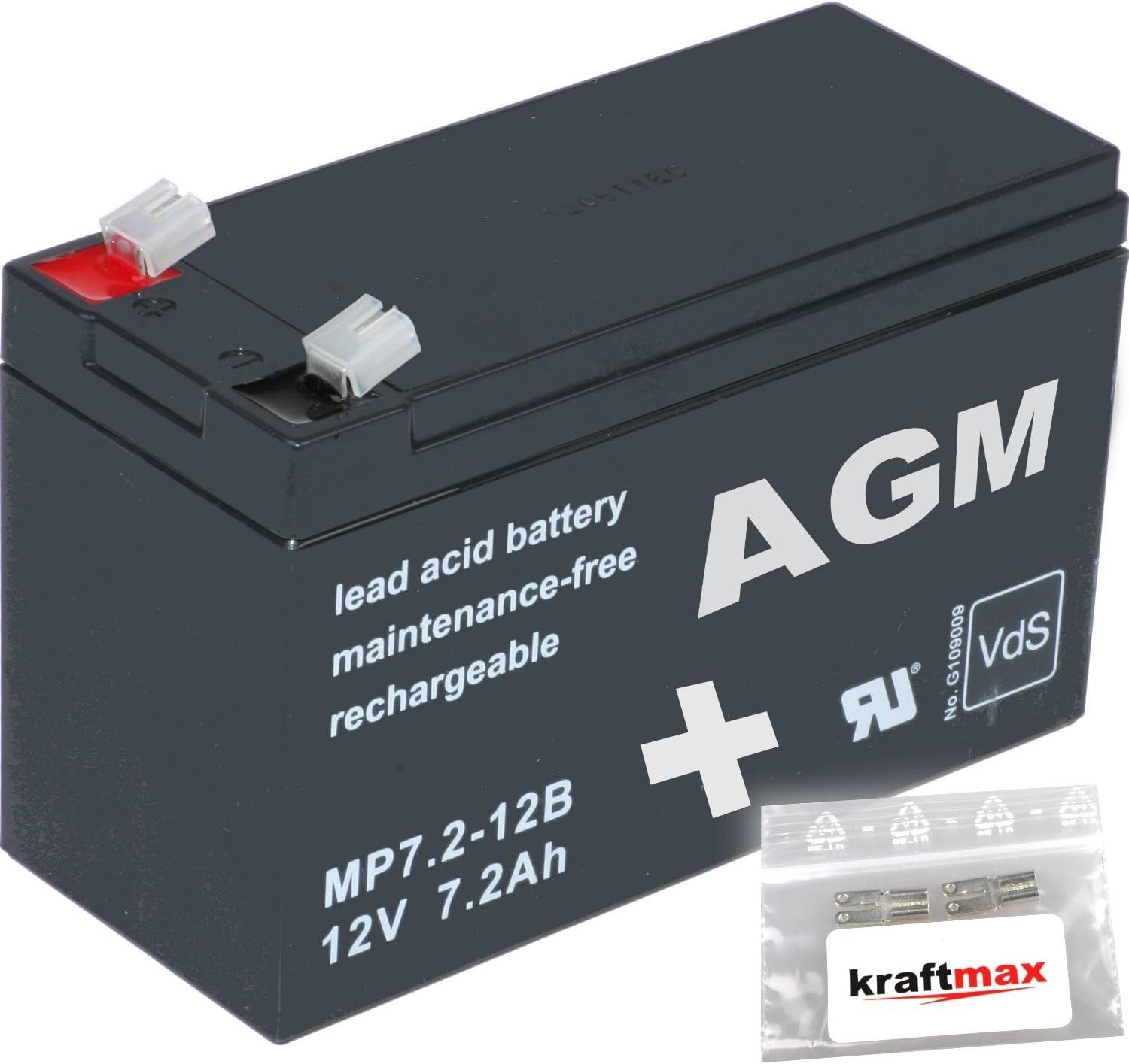 kraftmax 1x AGM 12V / 7,2Ah Blei-Akku - MP7,2-12B Akku (1 St)