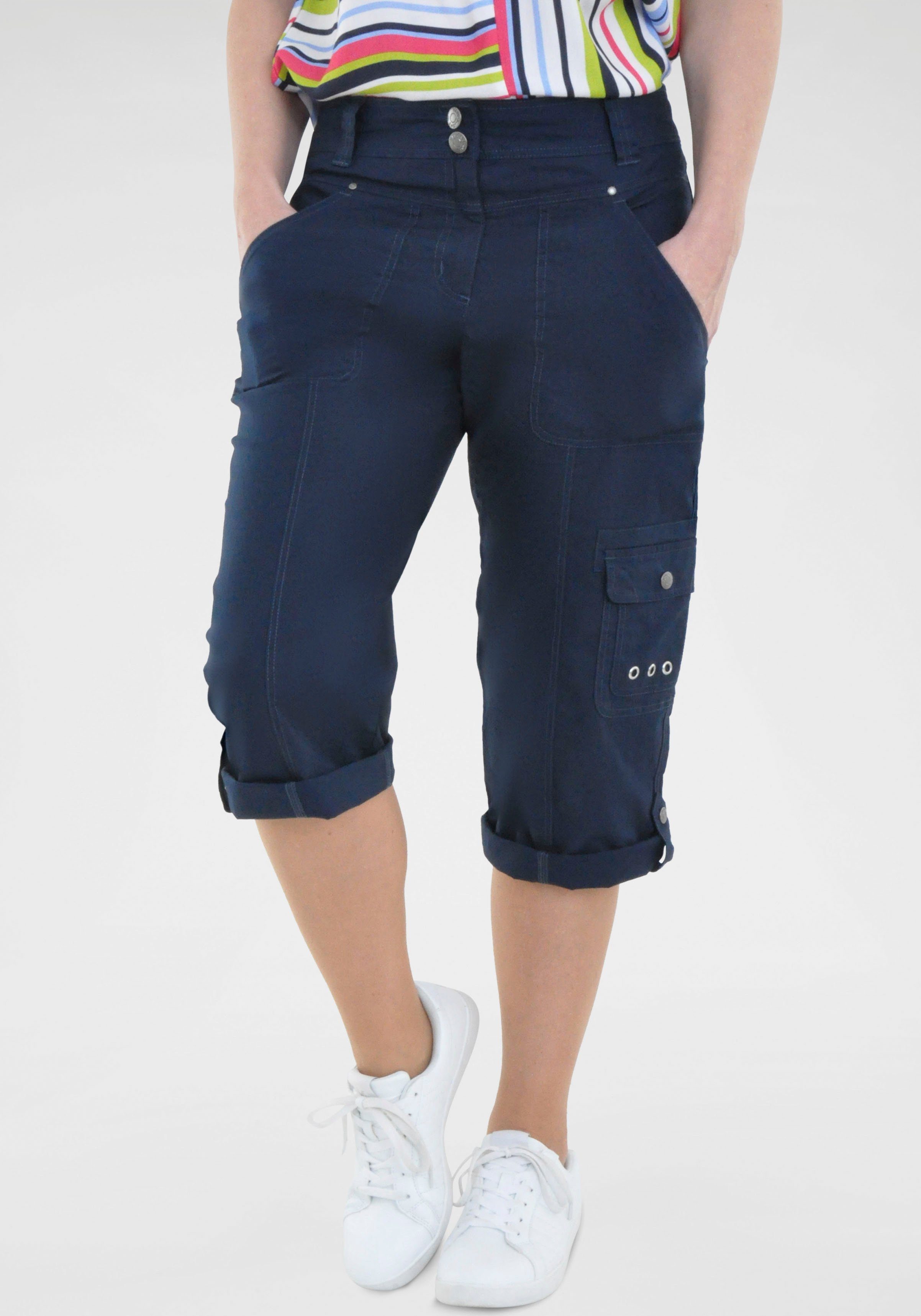 navy HS Caprihose in Cargo-Optik Candle NAVIGAZIONE