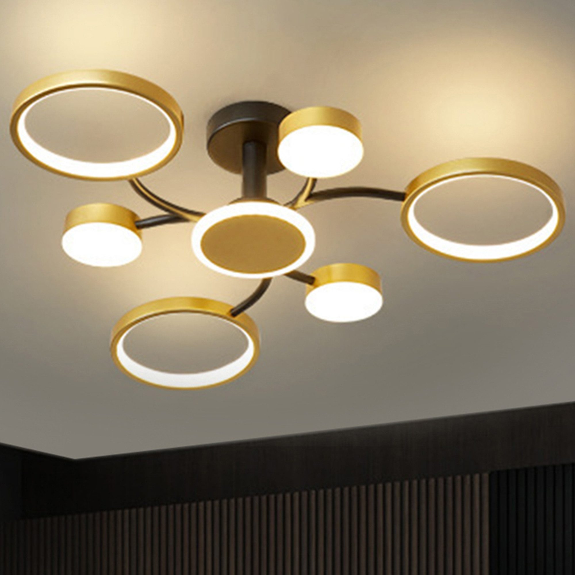 Masbekte Deckenleuchte 7 Flammige LED Deckenlampe, günstig online kaufen