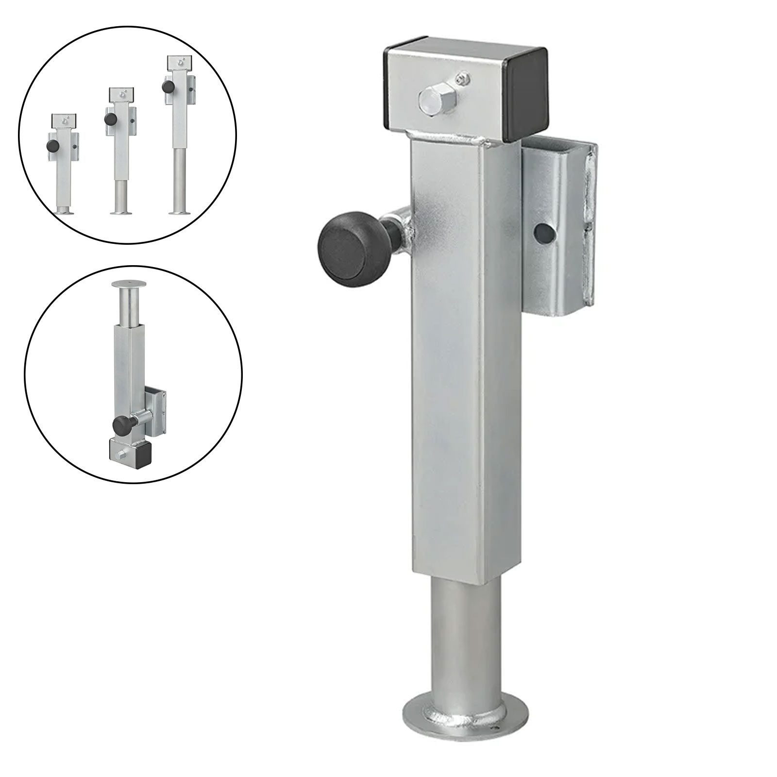 APT PKW-Anhänger Anhängerstütze Anhänger Stützfuß 60x60mm klappbar SF60 D85 SW19 410-65, k.A.