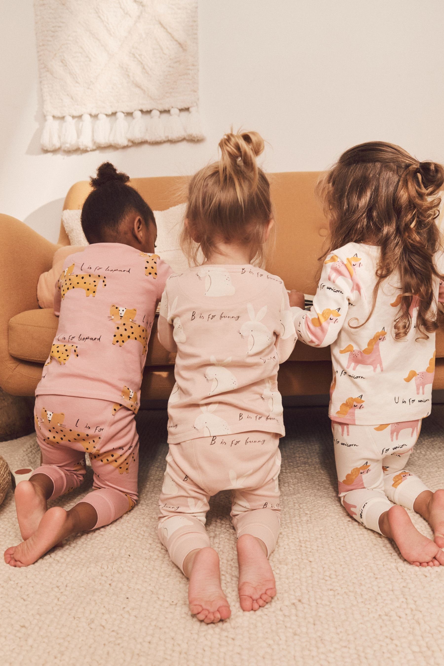 Next 3-Pack Pyjama (6 Pink/Ecru tlg) im Pyjamas Character