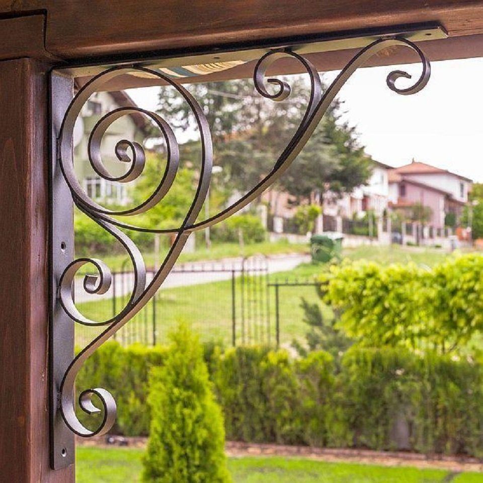 DanDiBo Wandbefestigung Konsole 50x50 cm Kopfbänder Schmiedeeisen Metall Wi günstig online kaufen