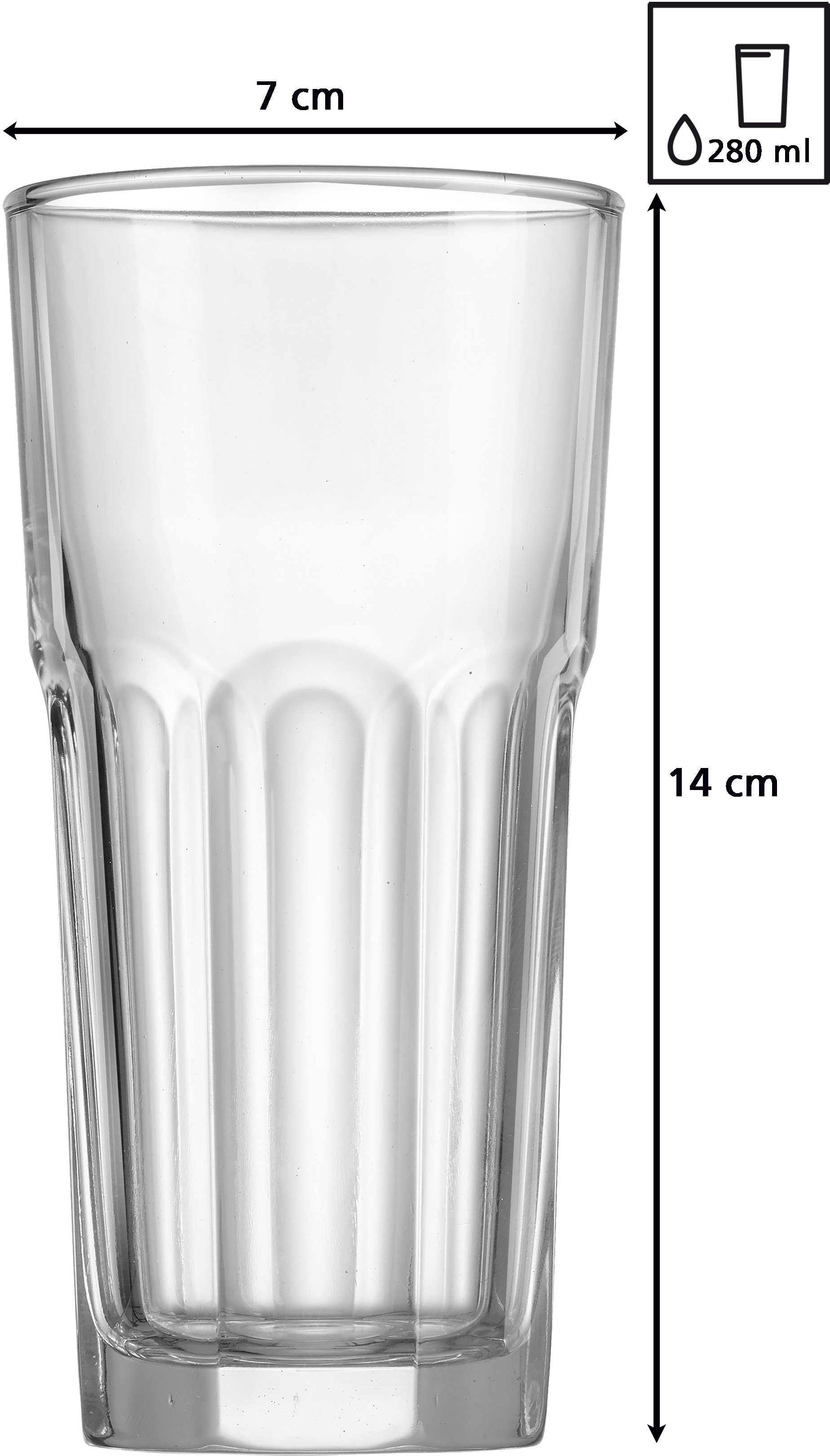 Ritzenhoff & Breker Gläser-Set Riad, 6-tlg., Glas, Facetten-Optik, 6-teilig