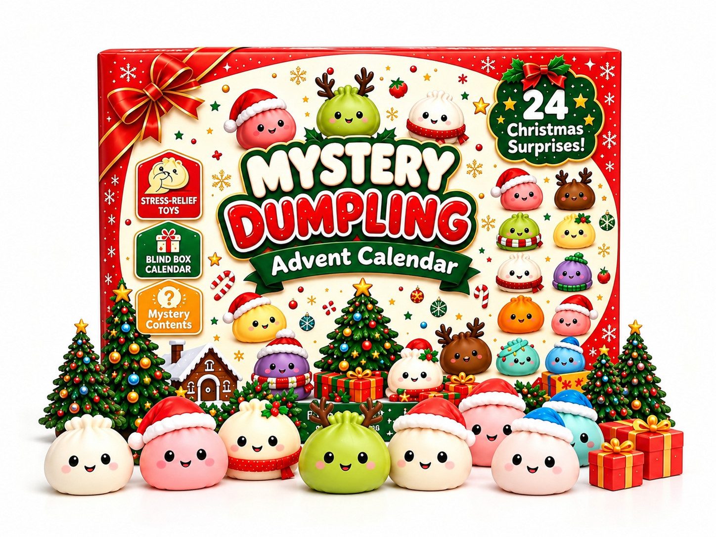 Candy & Bar Spielzeug-Adventskalender Mystery Dumpling Adventskalender 2026, 24 Überraschungen