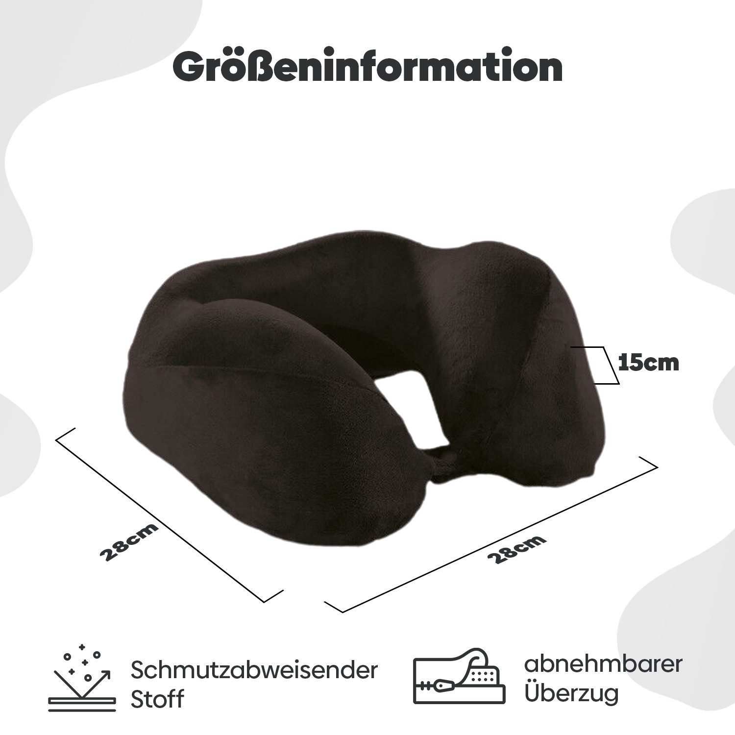 Eve Textile GmbH Reisekissen mit Erhöhung 35x30x8cm Nackenkissen Flugzeugki günstig online kaufen