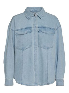 Vero Moda Blusenshirt Oversized Denim Bluse Jeans Hemd VMPALOMA 4857 in Blau
