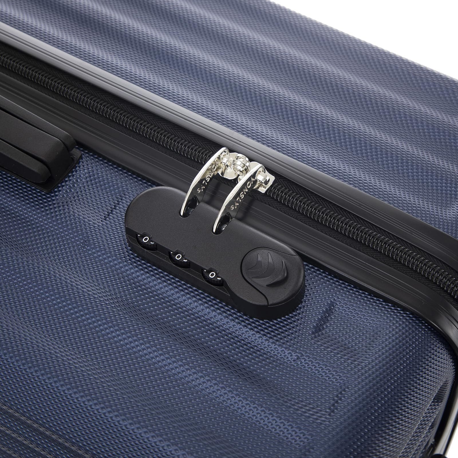 YONSLY Koffer Hartschalen-Reisekoffer Trolley Handgepäck, 4 Rollen, ABS-Hartschale, Zahlenschloss, weicher Gummigriff – Bild 5 von 5