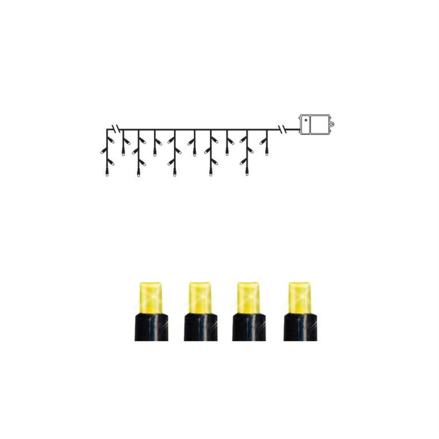 STAR TRADING LED-Lichtervorhang LED Lichtvorhang Eisregen 120 warmweiße LED 2,3m für Außen, 120-flammig
