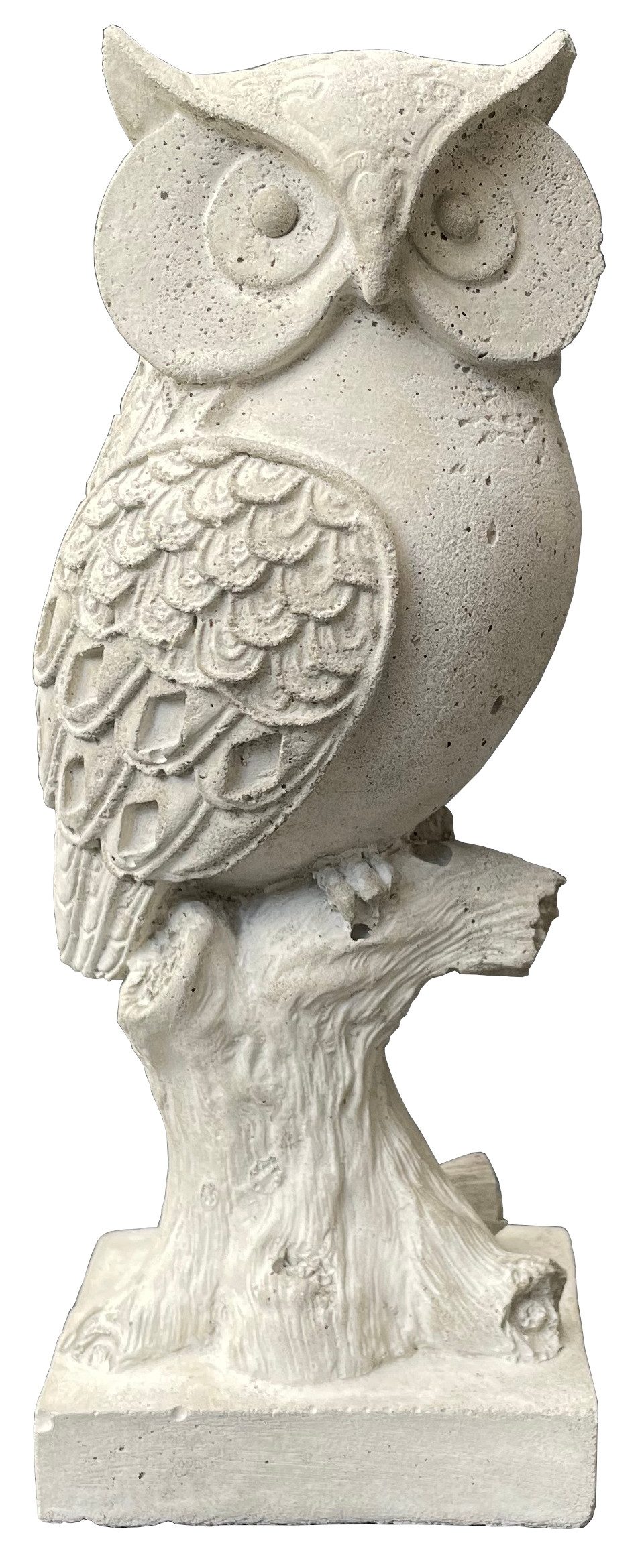 ZGM Gartenfigur Betonfigur Eule ALENE - handgefertigte Dekoration für Garten und Haus, handgefertigte Dekoration für Garten und Haus