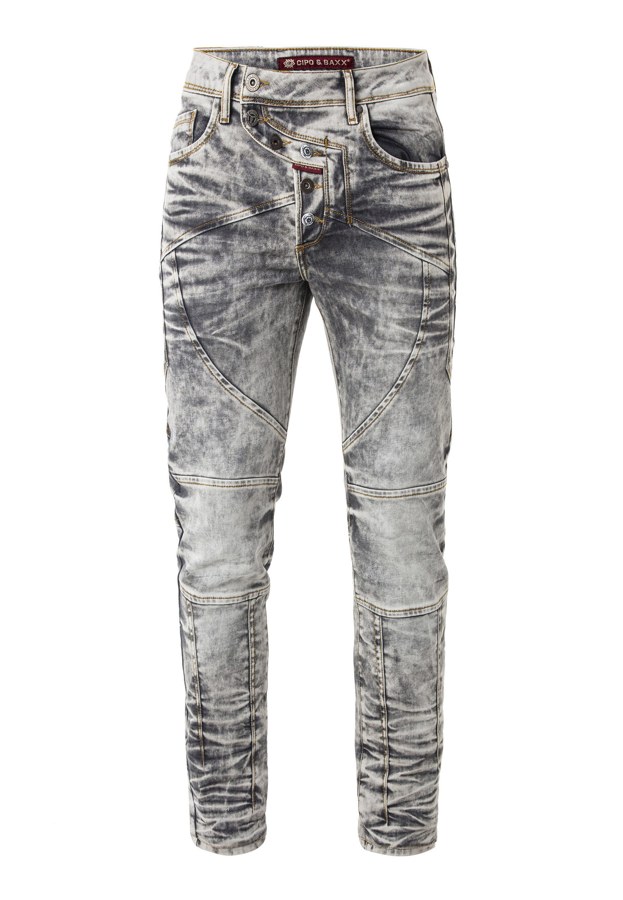 Cipo & Baxx 5-Pocket-Jeans Jeans mit markantem Design günstig online kaufen