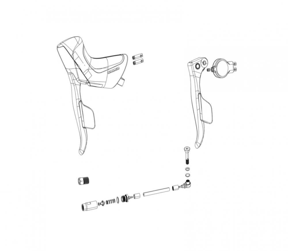 SRAM Scheibenbremse SRAM Force AXS E1 Schalt-Bremshebel links - elektronischer HRD-Hebel i
