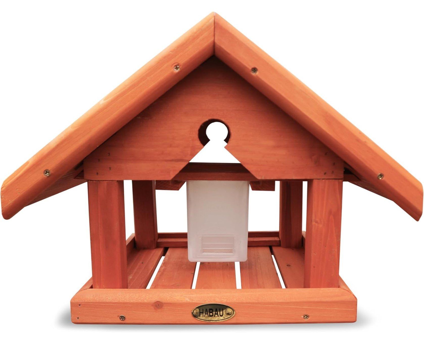 HABAU Vogelhaus HABAU 2997 Vogelhaus Buchfink, Futterhaus zum Aufhängen mit Futtersilo